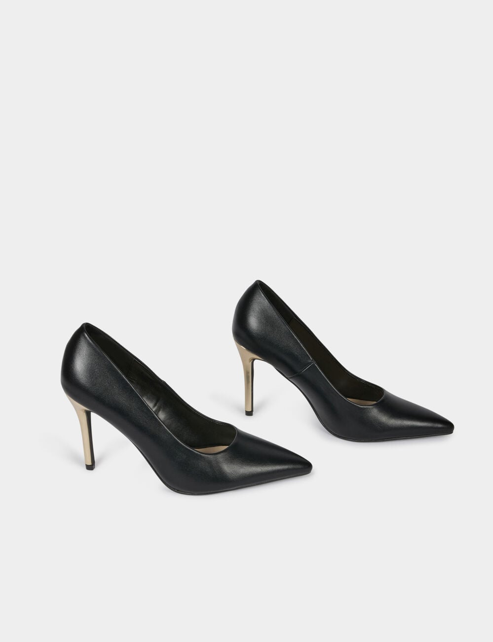 Escarpins &agrave; talon similicuir noir femme