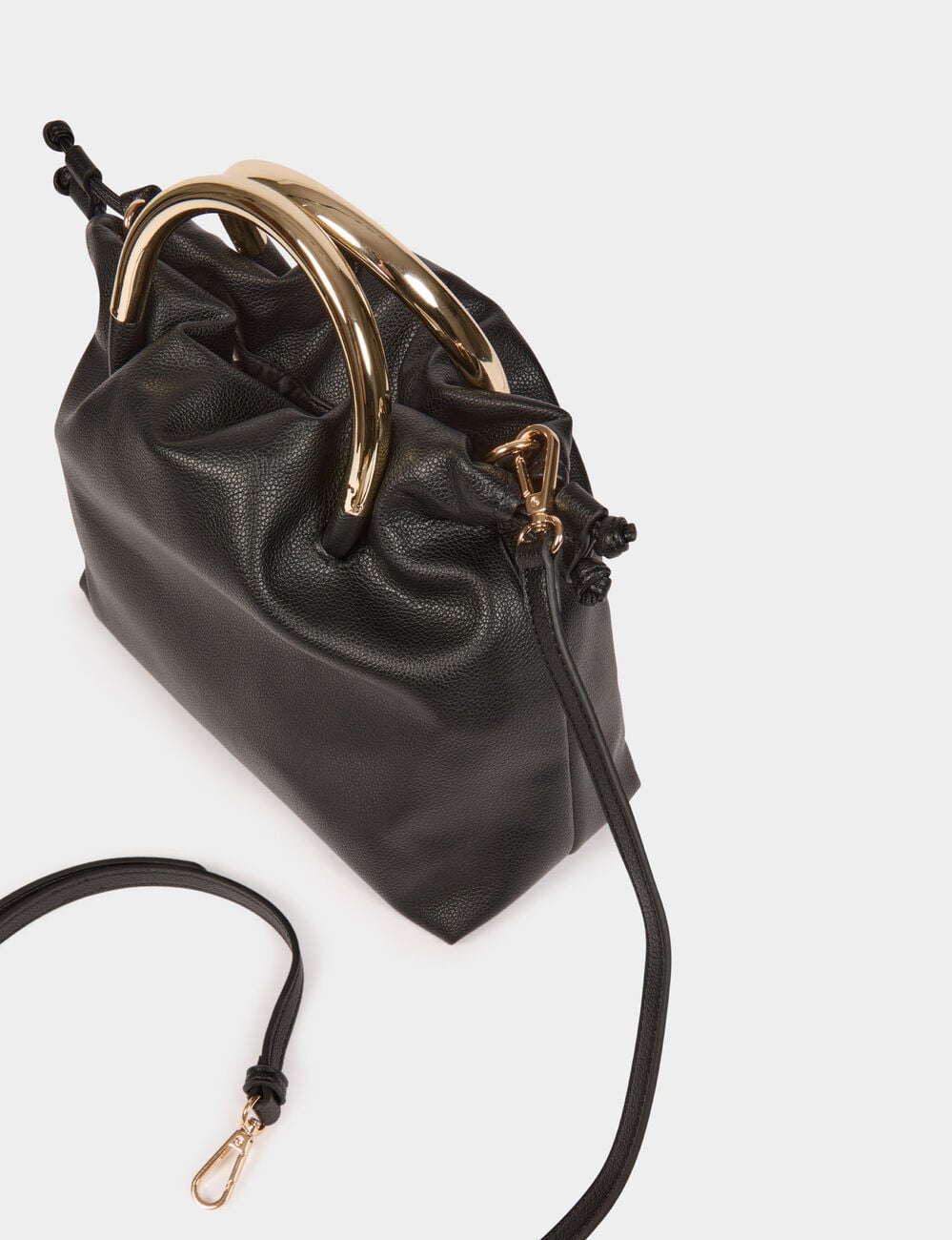 Sac anses m&eacute;talliques noir femme