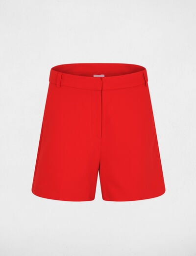 Short taille haute rouge vif femme