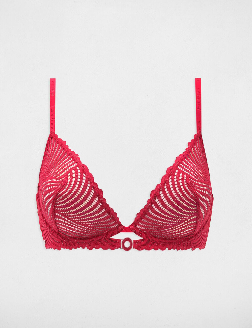 Soutien-gorge &agrave; armatures bordeaux femme