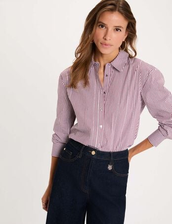 Chemise ray&eacute;e strass multicolore femme
