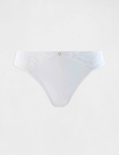 Slip en dentelle blanc femme