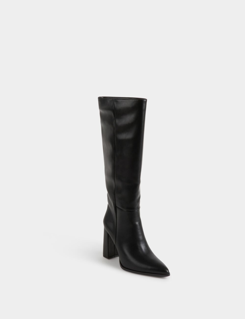 Bottes &agrave; talons et bouts pointus noir femme