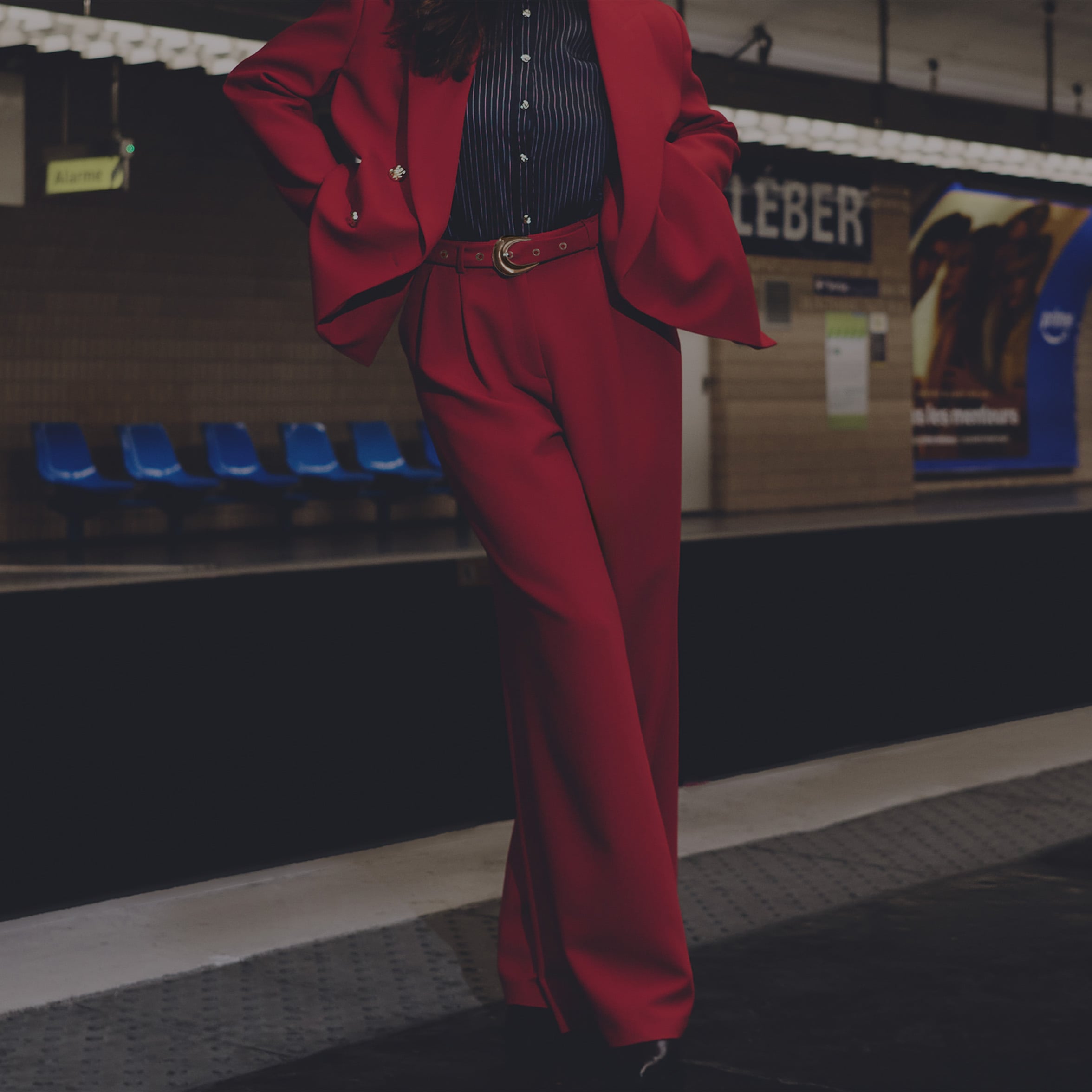 Pantalon large tendance