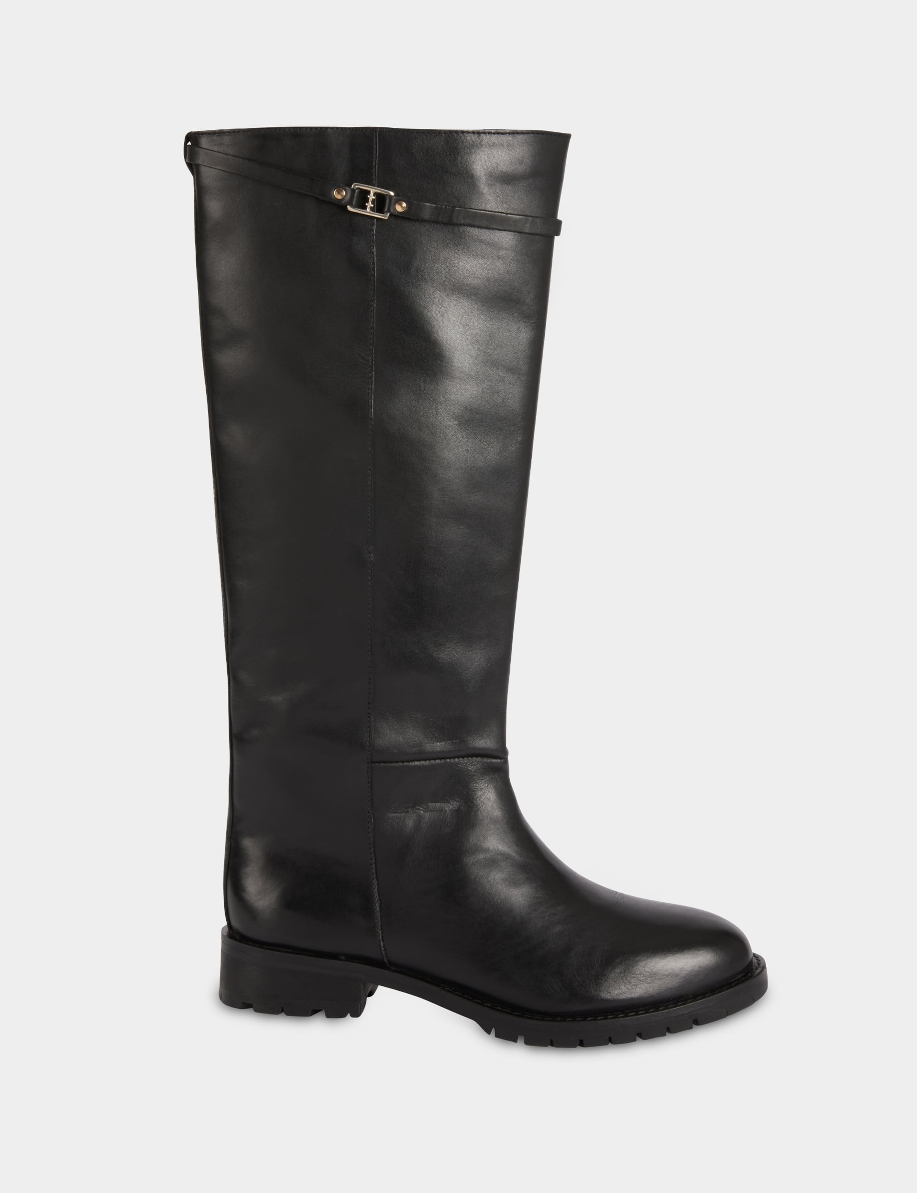 Botte cavali&egrave;re similicuir noir femme
