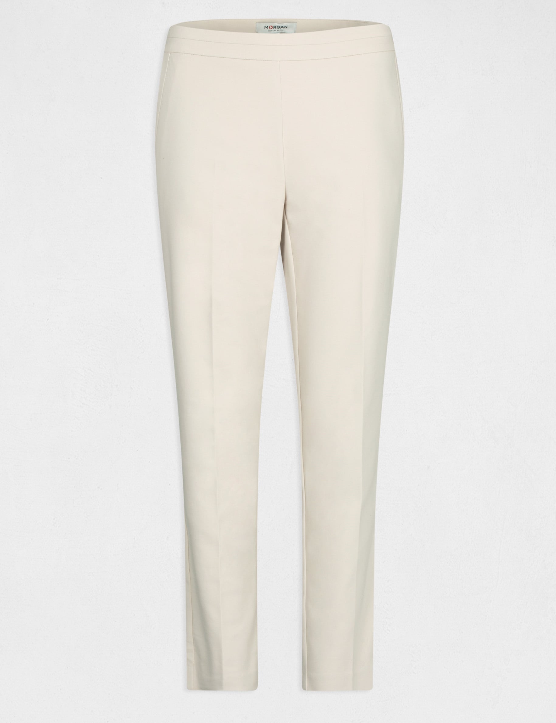 Pantalon cigarette 7/8&egrave;me ivoire femme