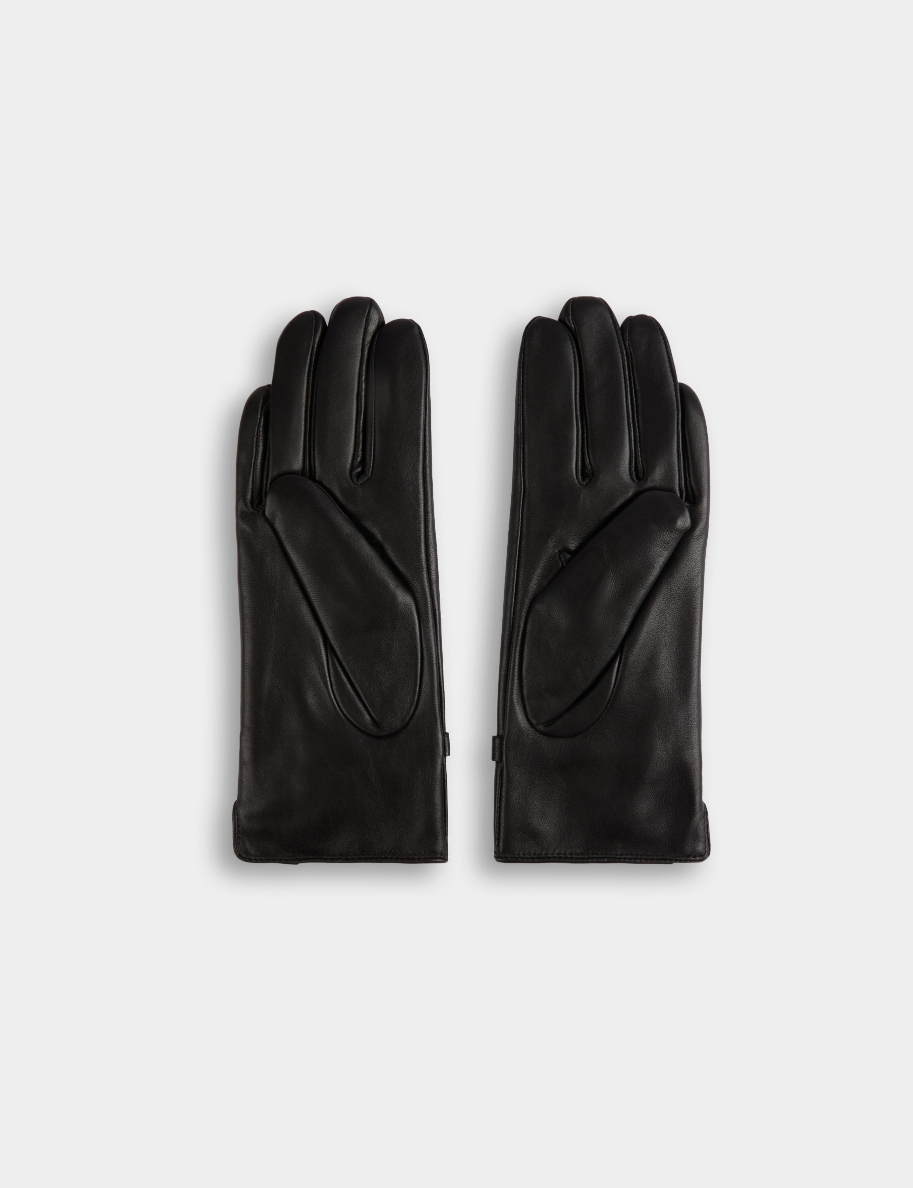 Gants similicuir noir femme