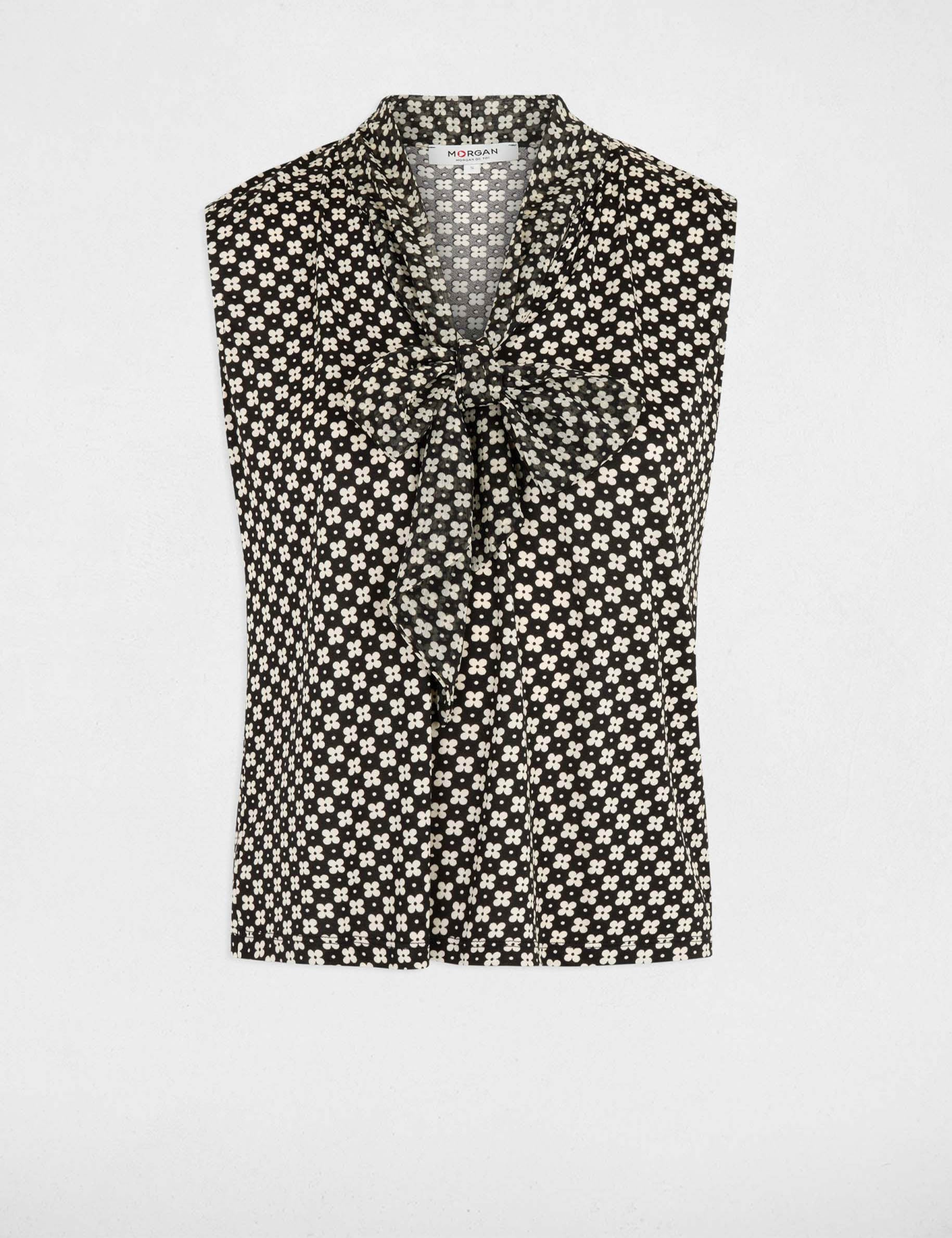 D&eacute;bardeur col lavalli&egrave;re blanc femme
