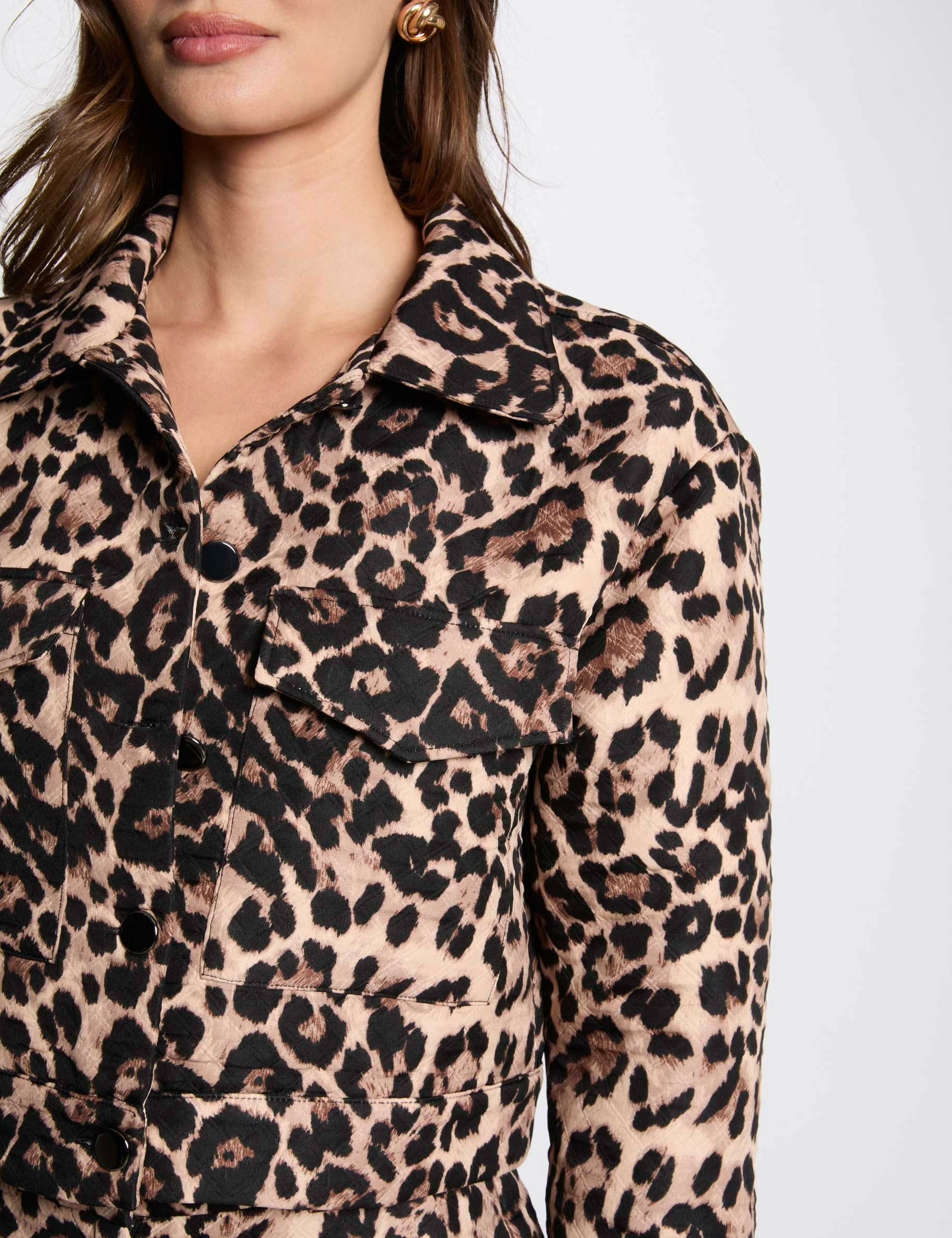 Veste courte imprim&eacute;e multicolore femme