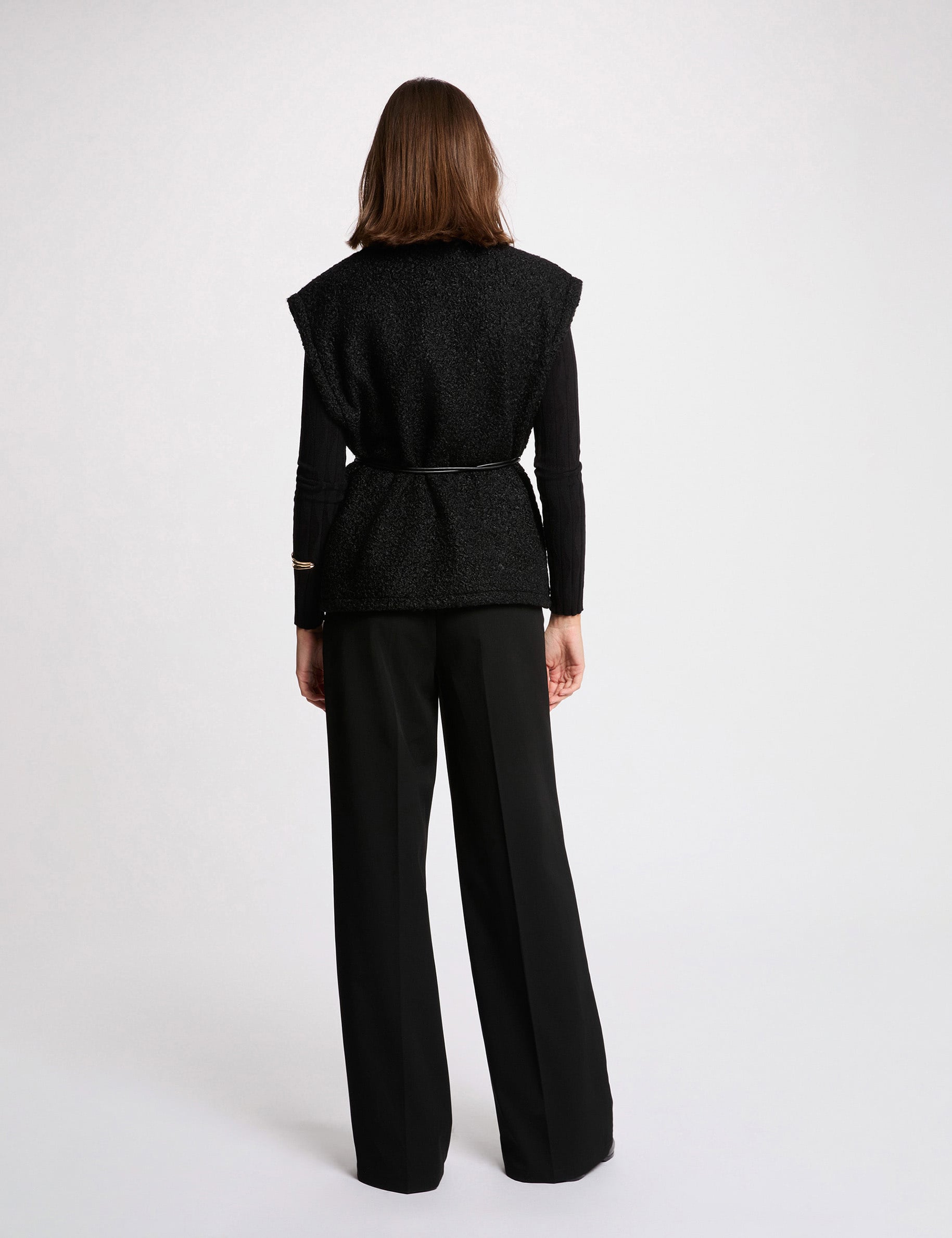 Veste sans manches noir femme
