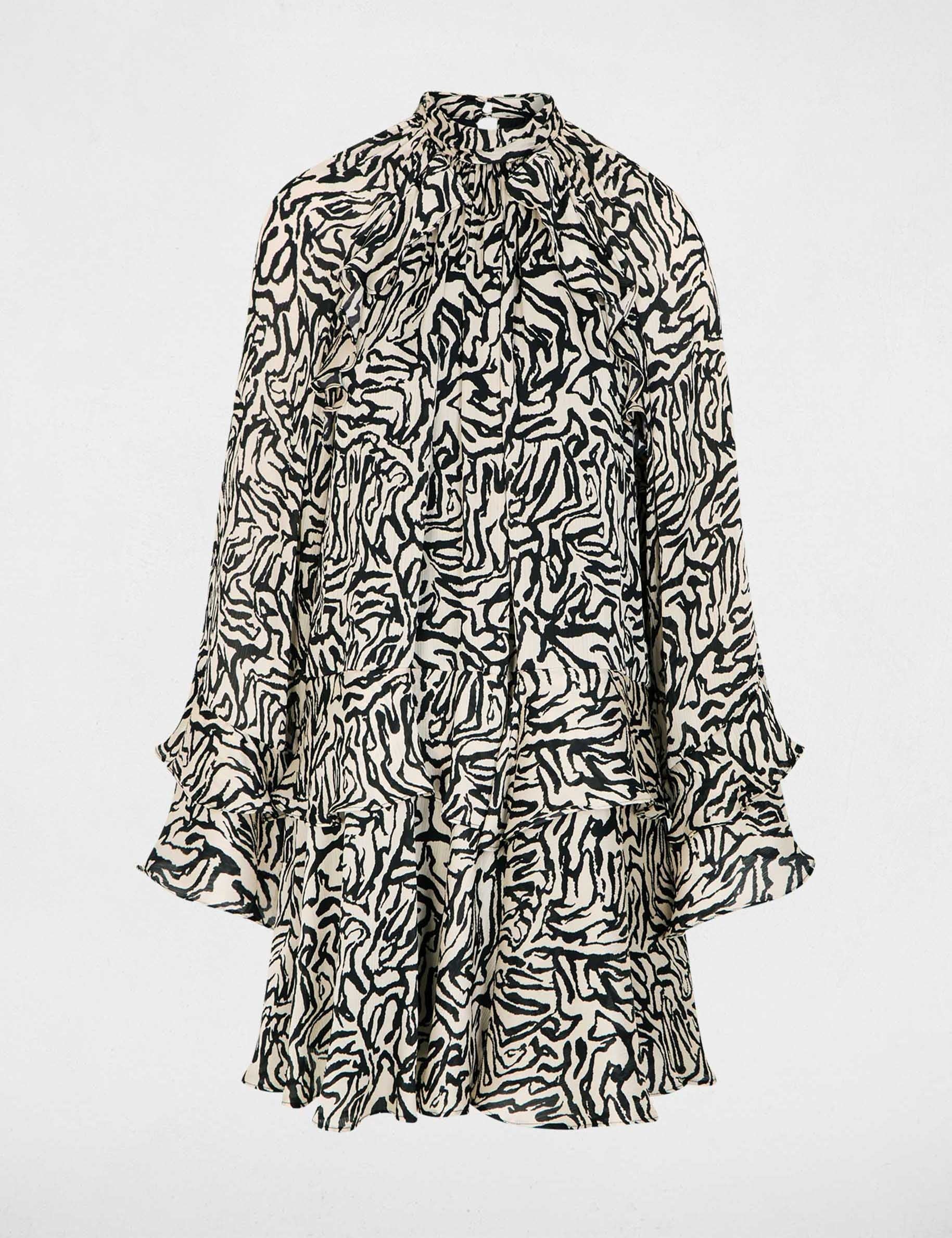 Robe courte pliss&eacute;e multicolore femme