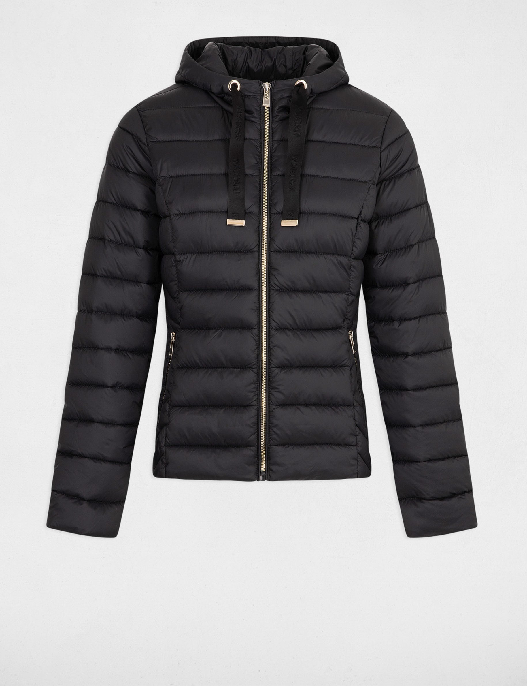 Doudoune &agrave; capuche noir femme