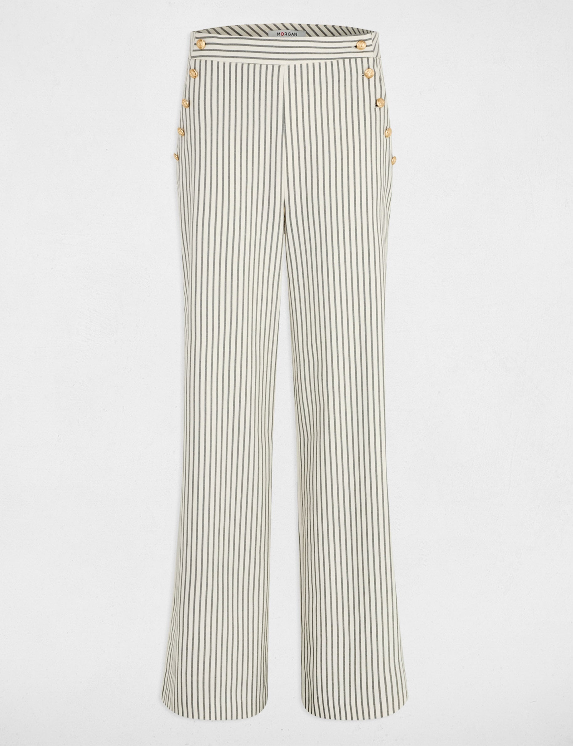 Pantalon large ray&eacute; multicolore femme