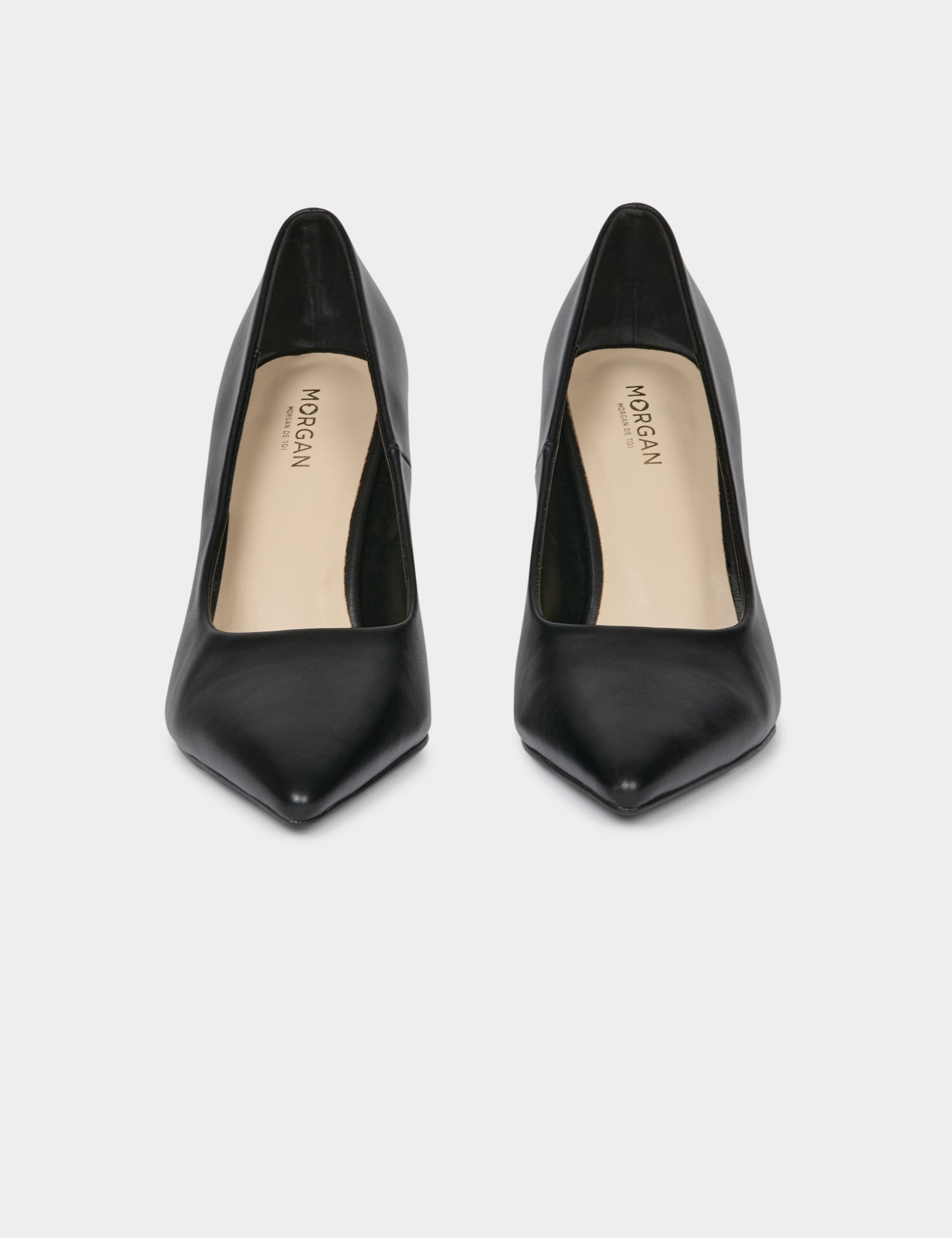 Escarpins &agrave; talon similicuir noir femme
