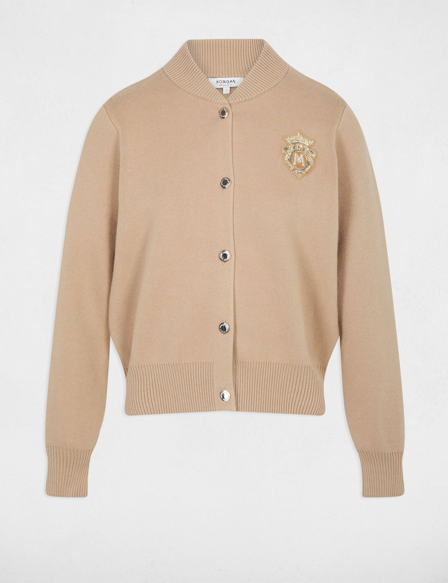 Pull col teddy camel femme
