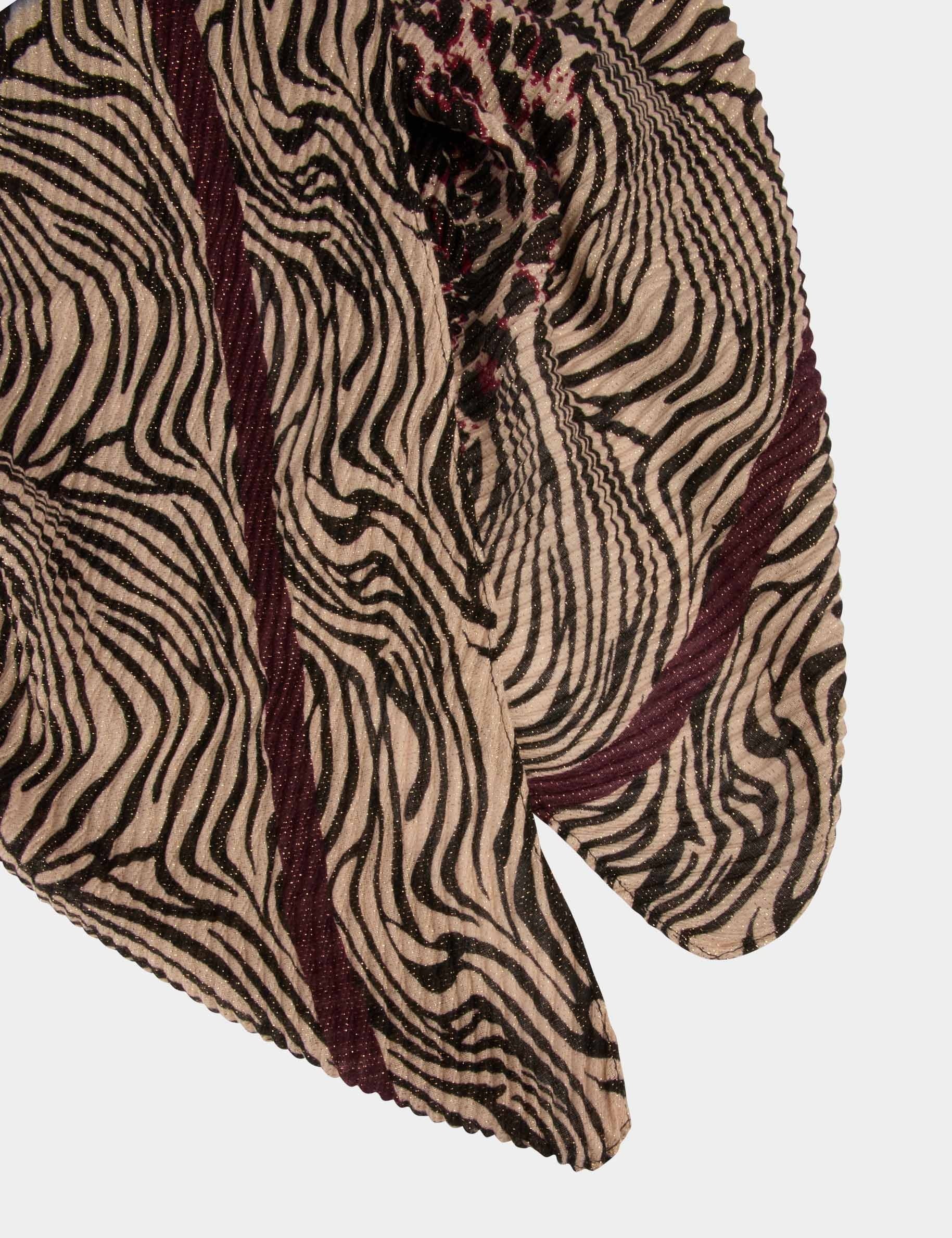 Foulard pliss&eacute; multicolore femme