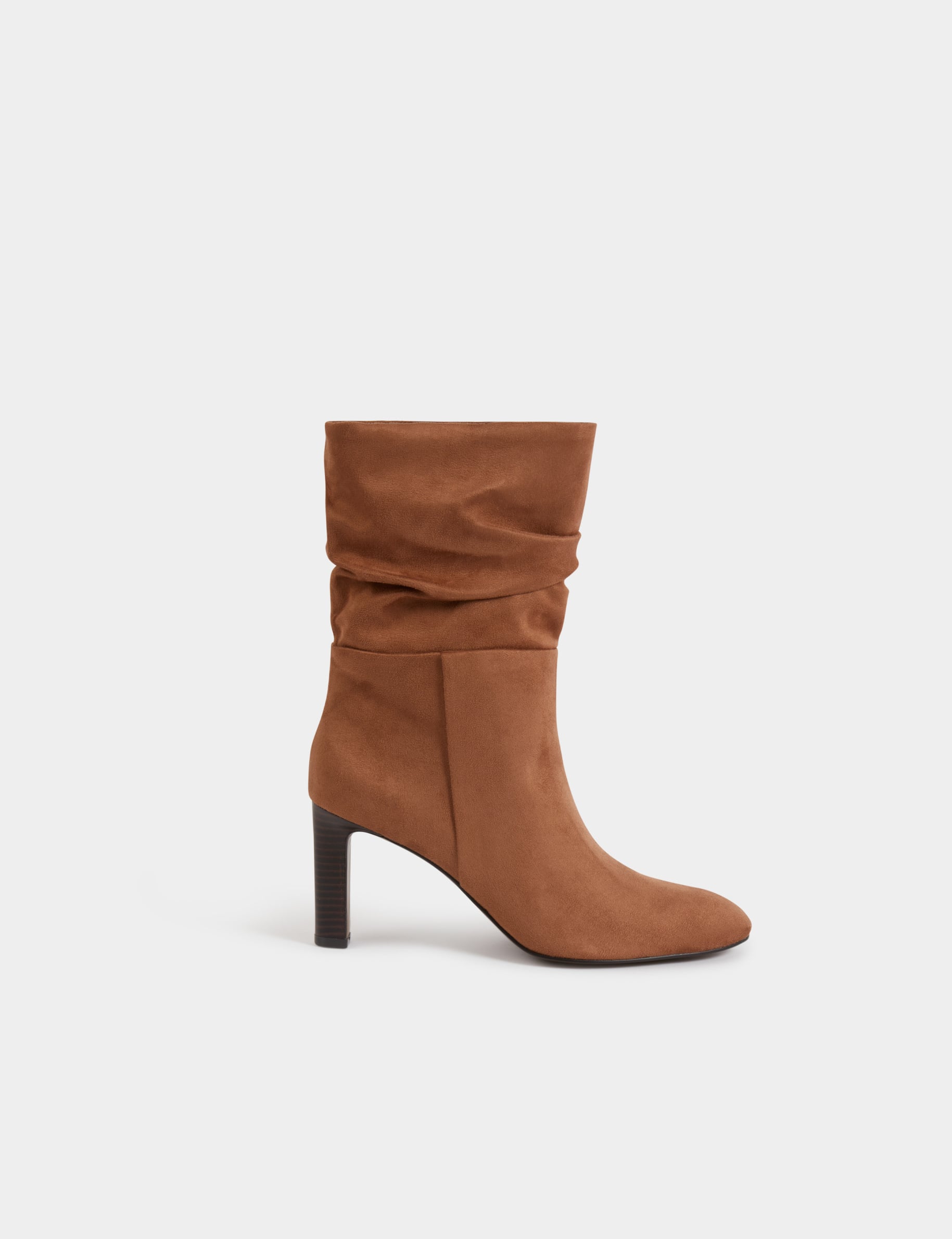 Botte pliss&eacute;e beige femme