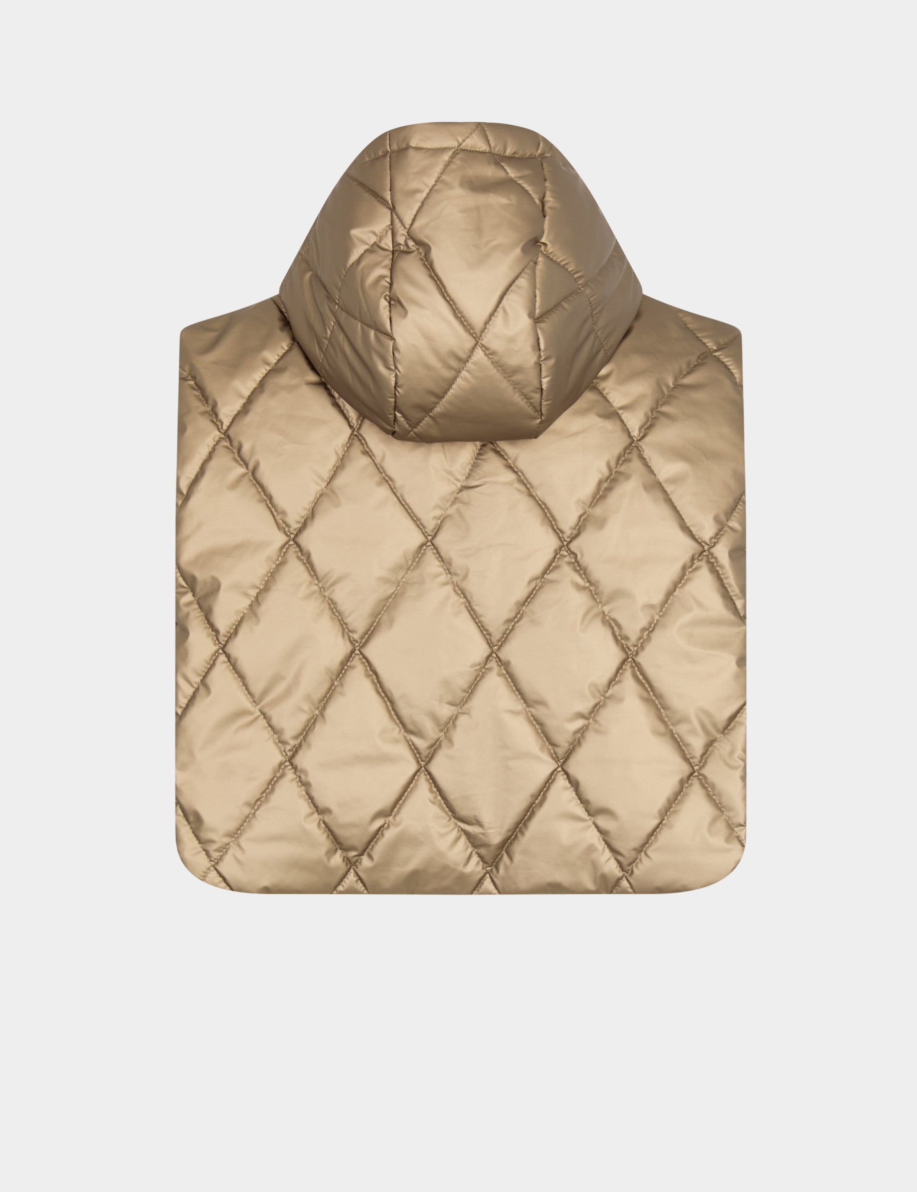 Poncho col matelass&eacute; couleur cuivre femme