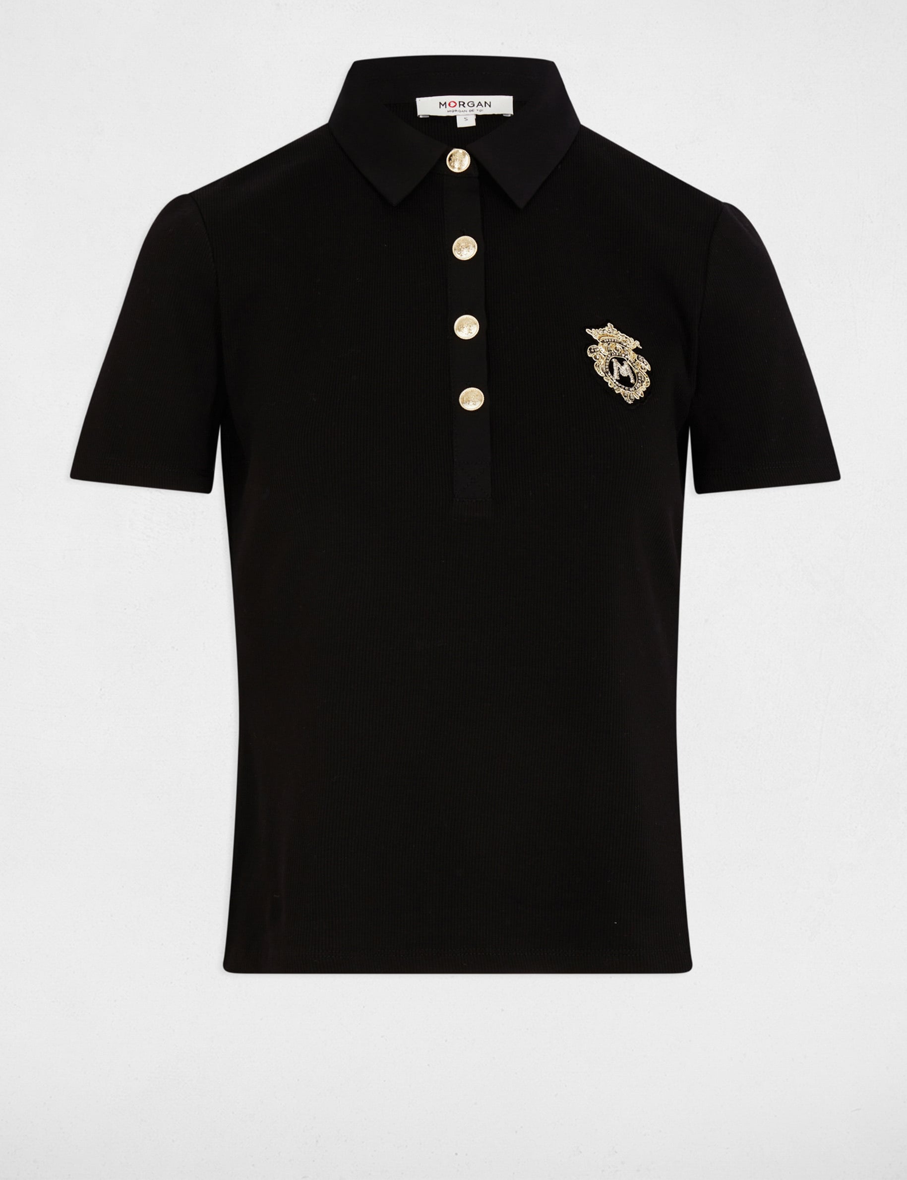 T-shirt manches courtes noir femme