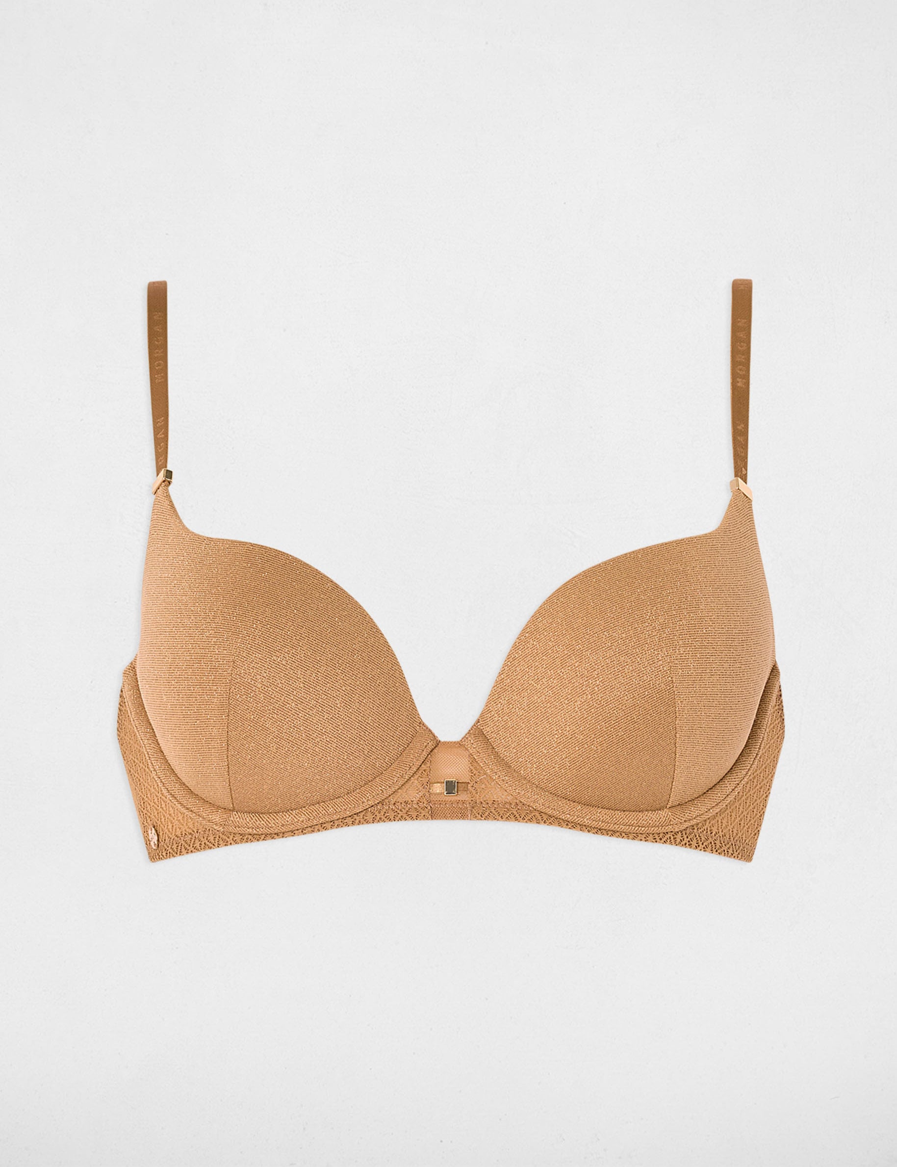 Soutien-gorge avec coques jaune or femme