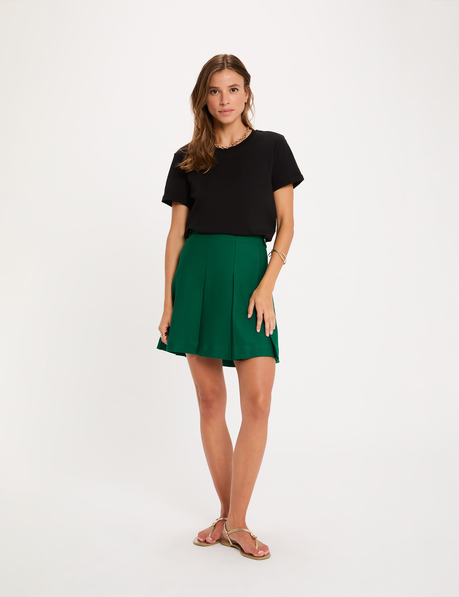 T-shirt manches courtes noir femme