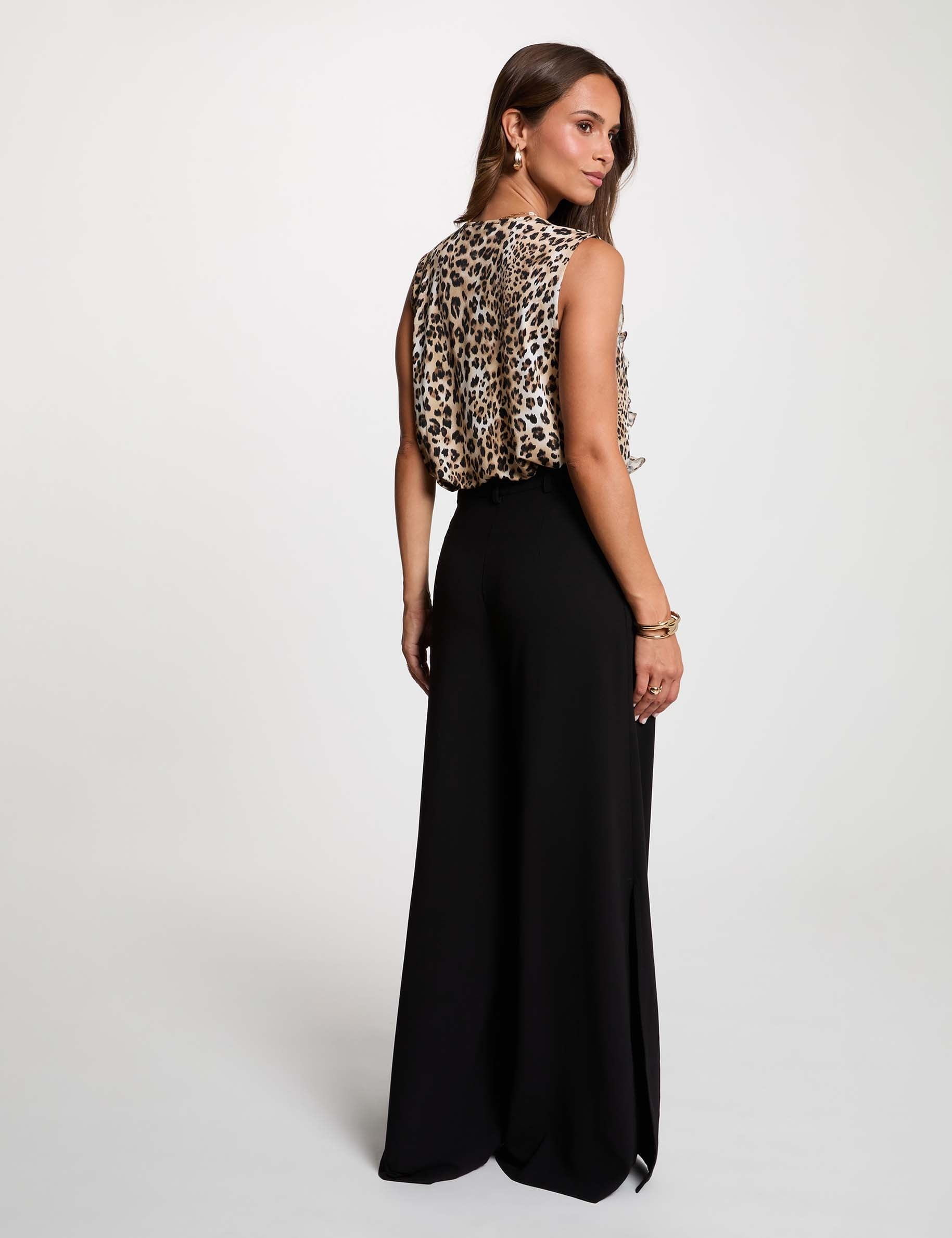 Chemise sans manches multicolore femme