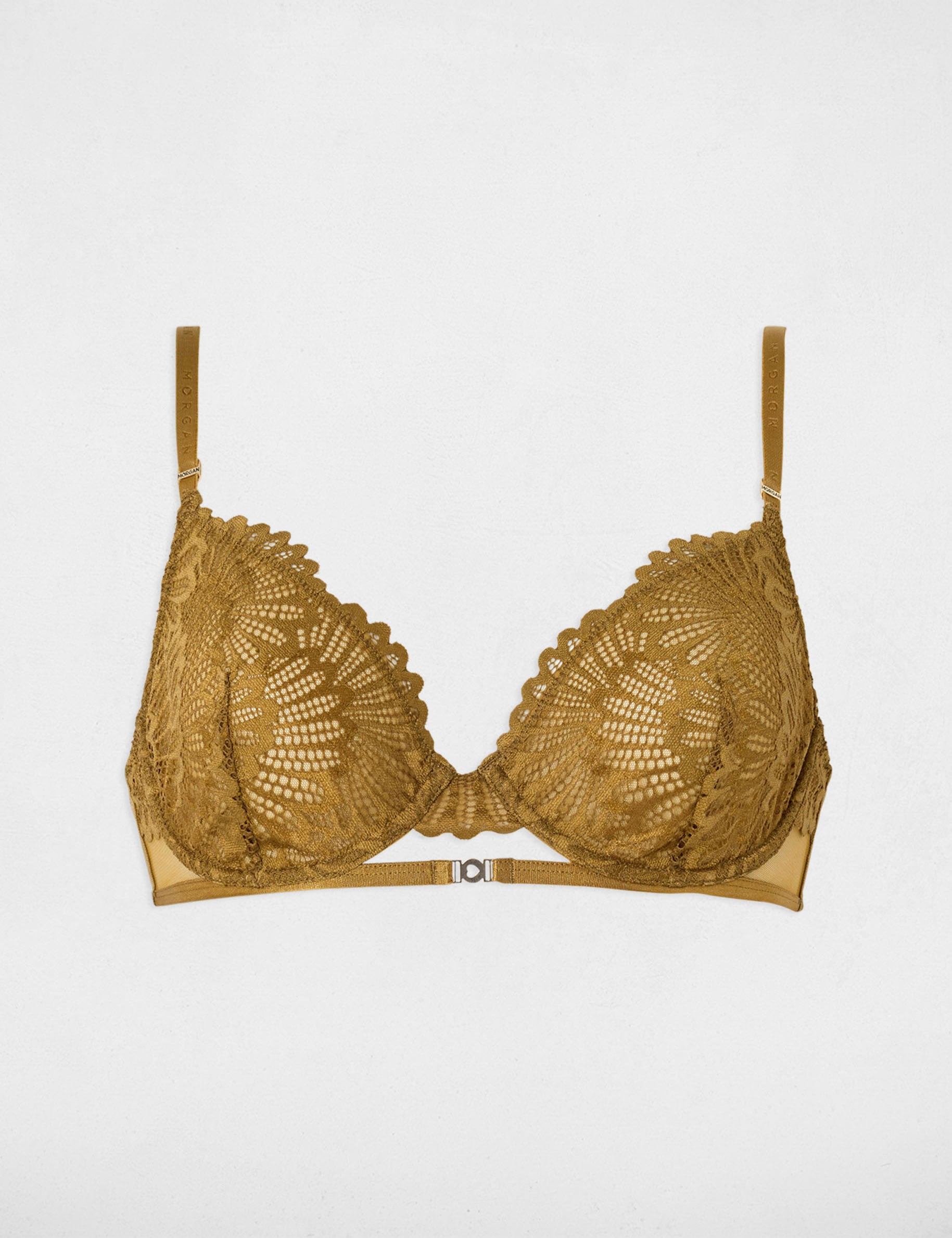 Soutien-gorge dentelle bronze femme