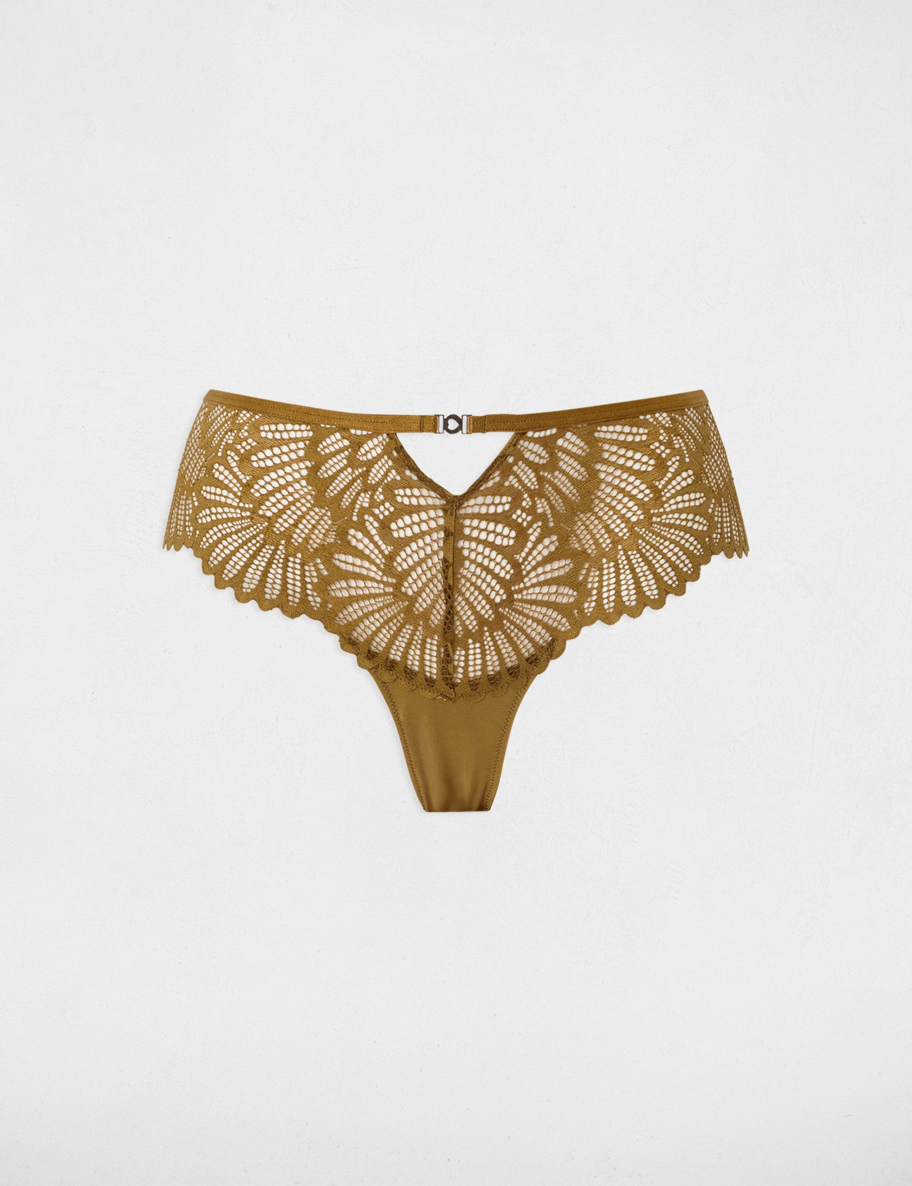 Shorty dentelle bronze femme