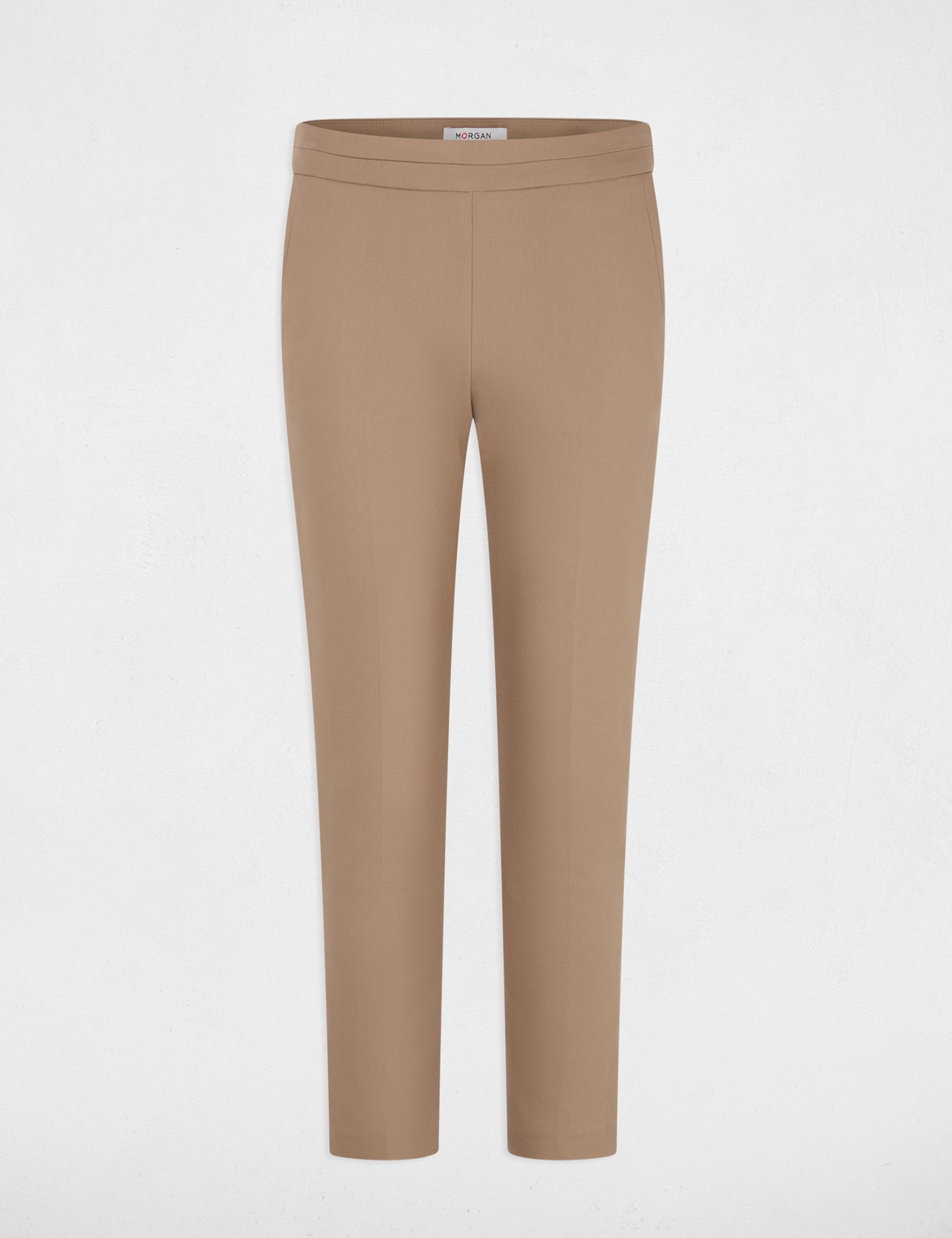Pantalon cigarette 7/8&egrave;me taupe femme