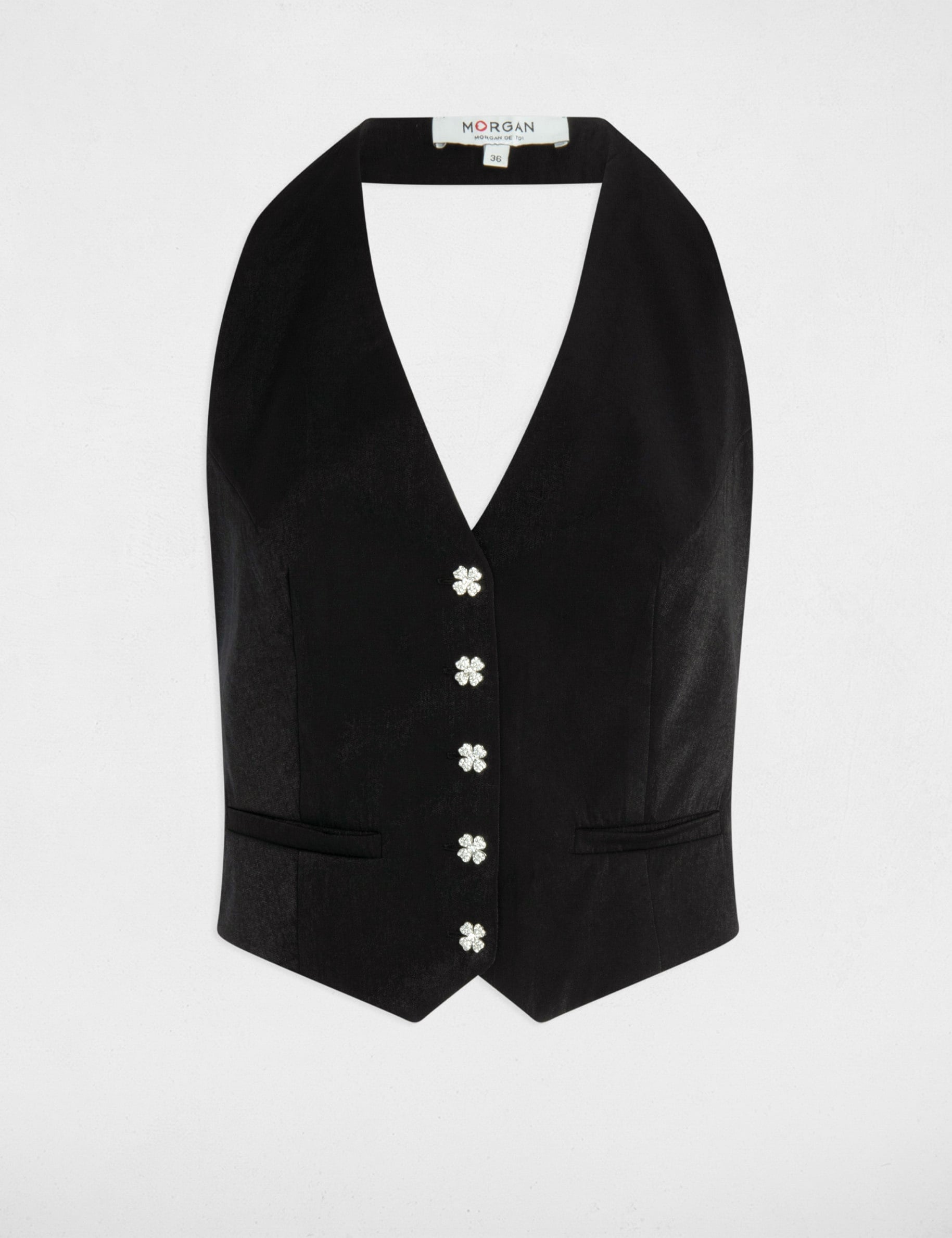 Gilet sans manches noir femme