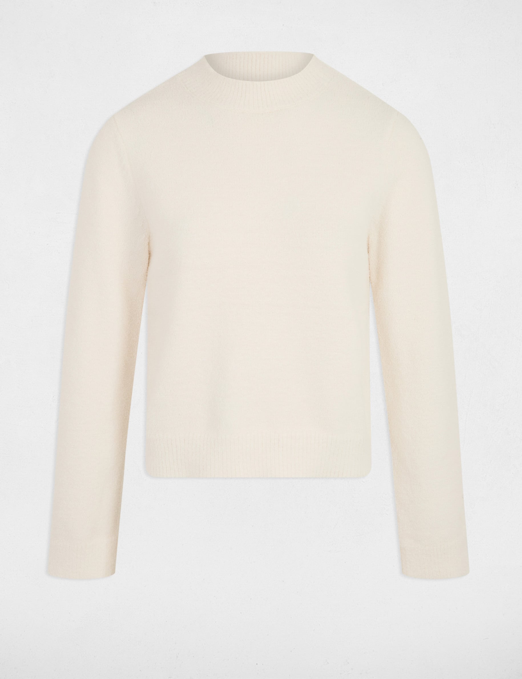 Pull col montant ajust&eacute; ivoire femme