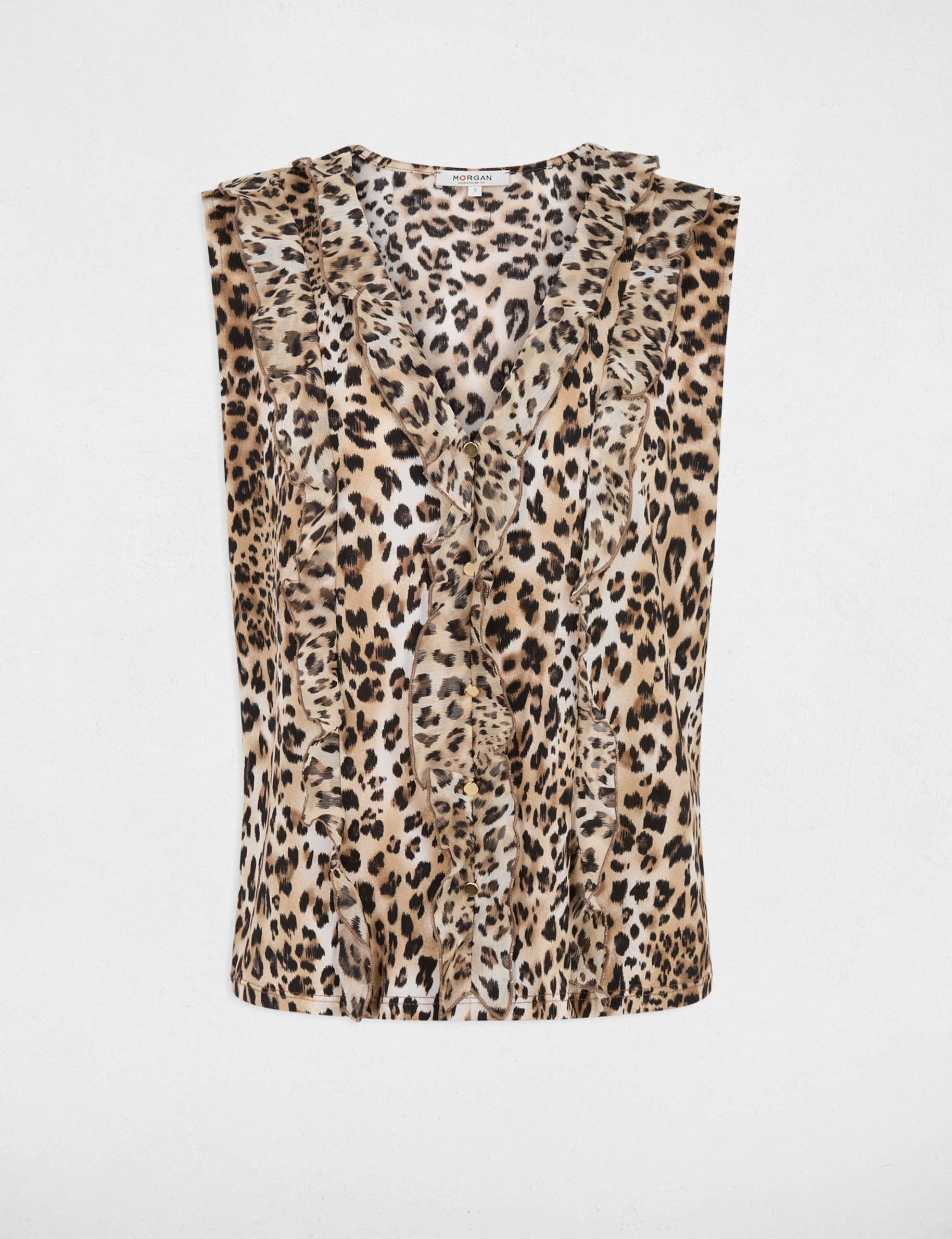 Chemise sans manches multicolore femme