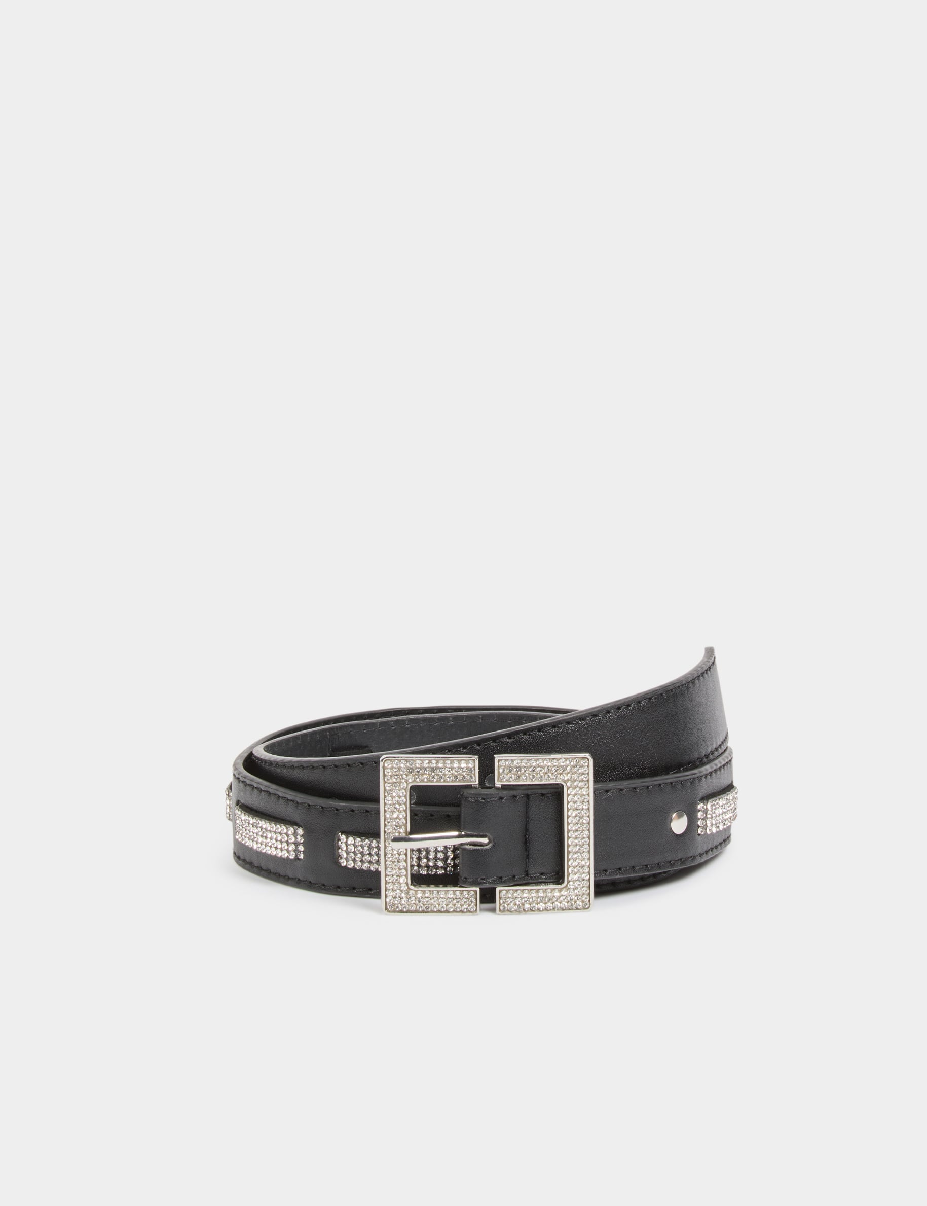 Ceinture strass noir femme