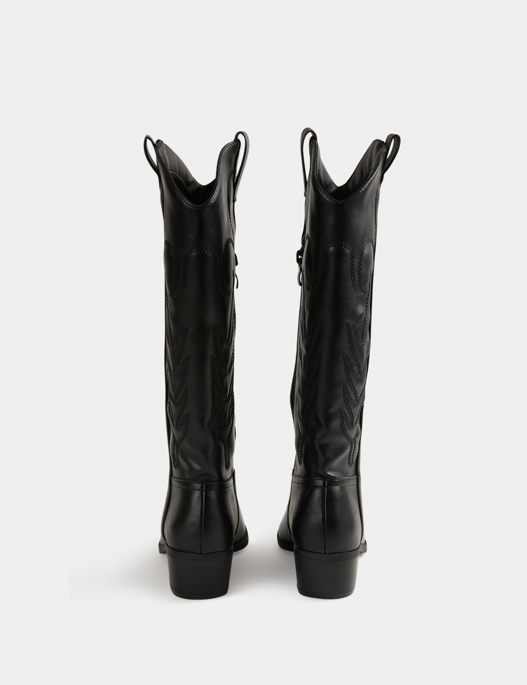 Bottes western zipp&eacute;es noir femme