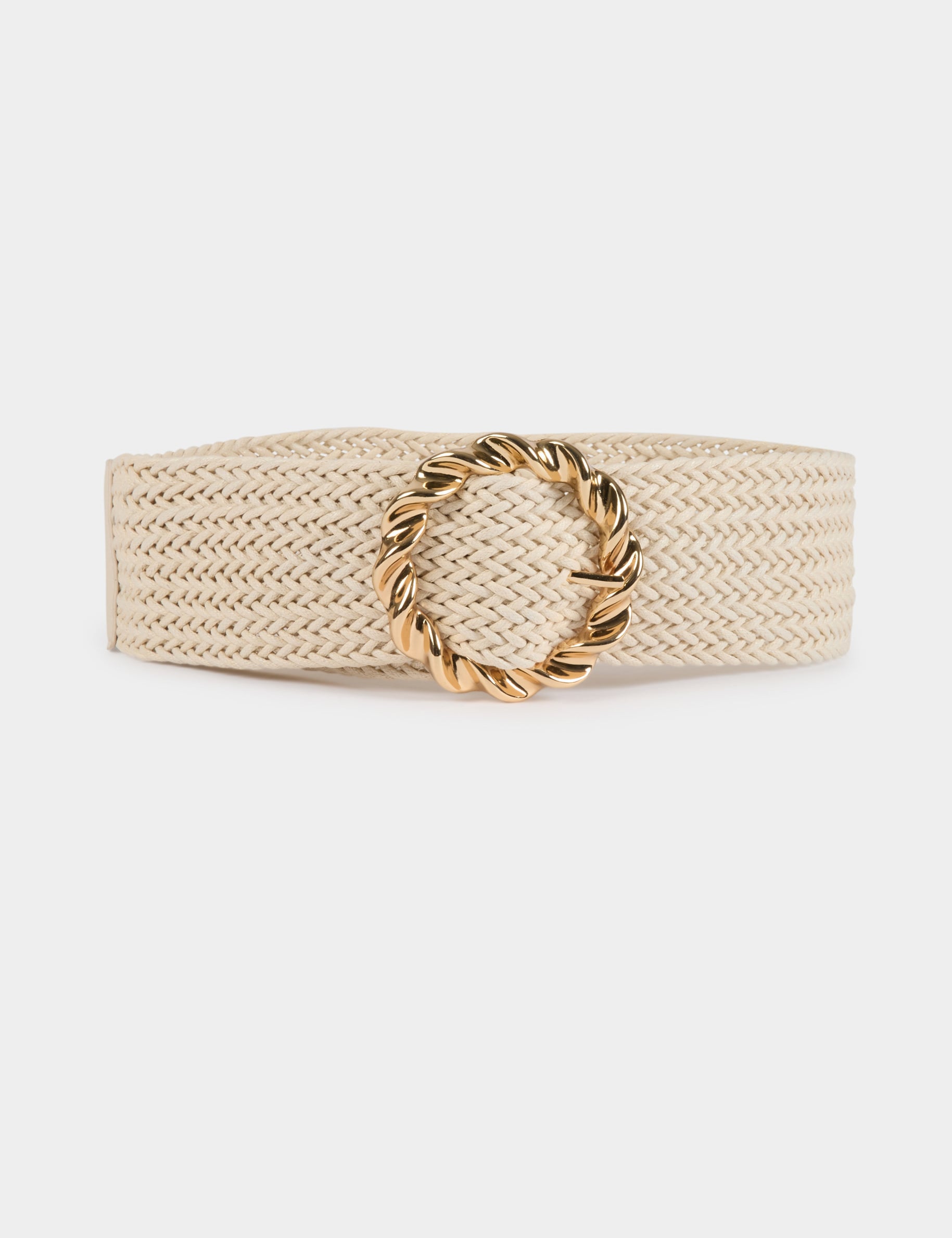 Ceinture tress&eacute;e ivoire femme