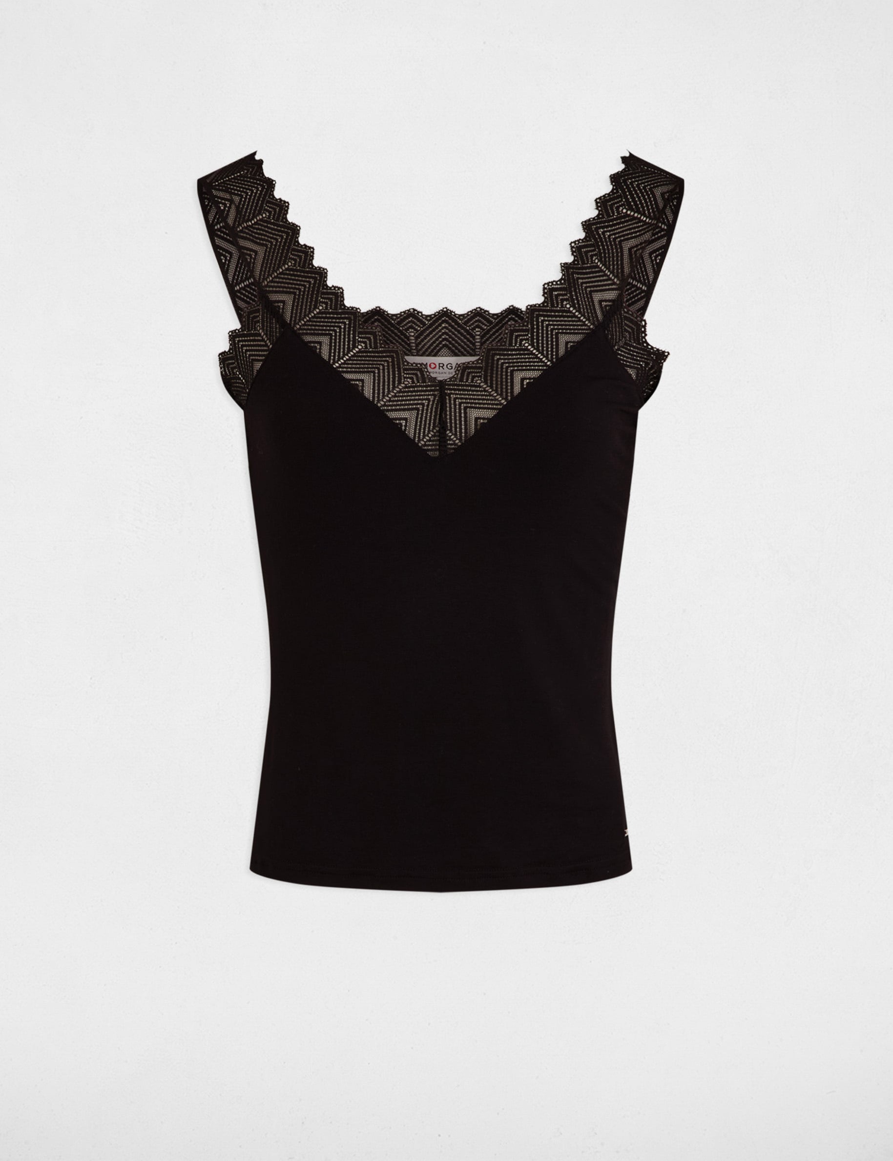 D&eacute;bardeur &agrave; dentelle noir femme