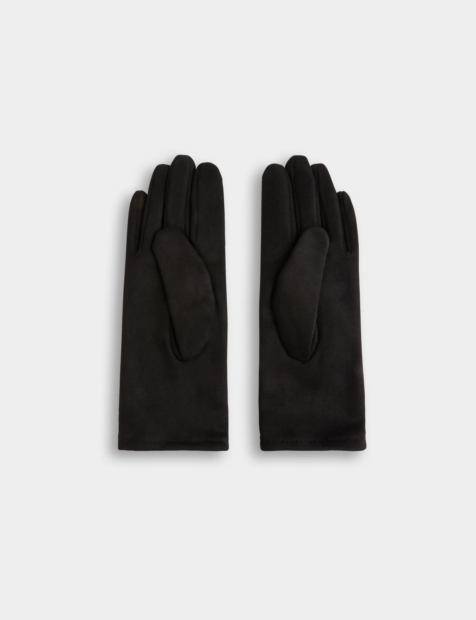 Gants su&eacute;dine strass noir femme