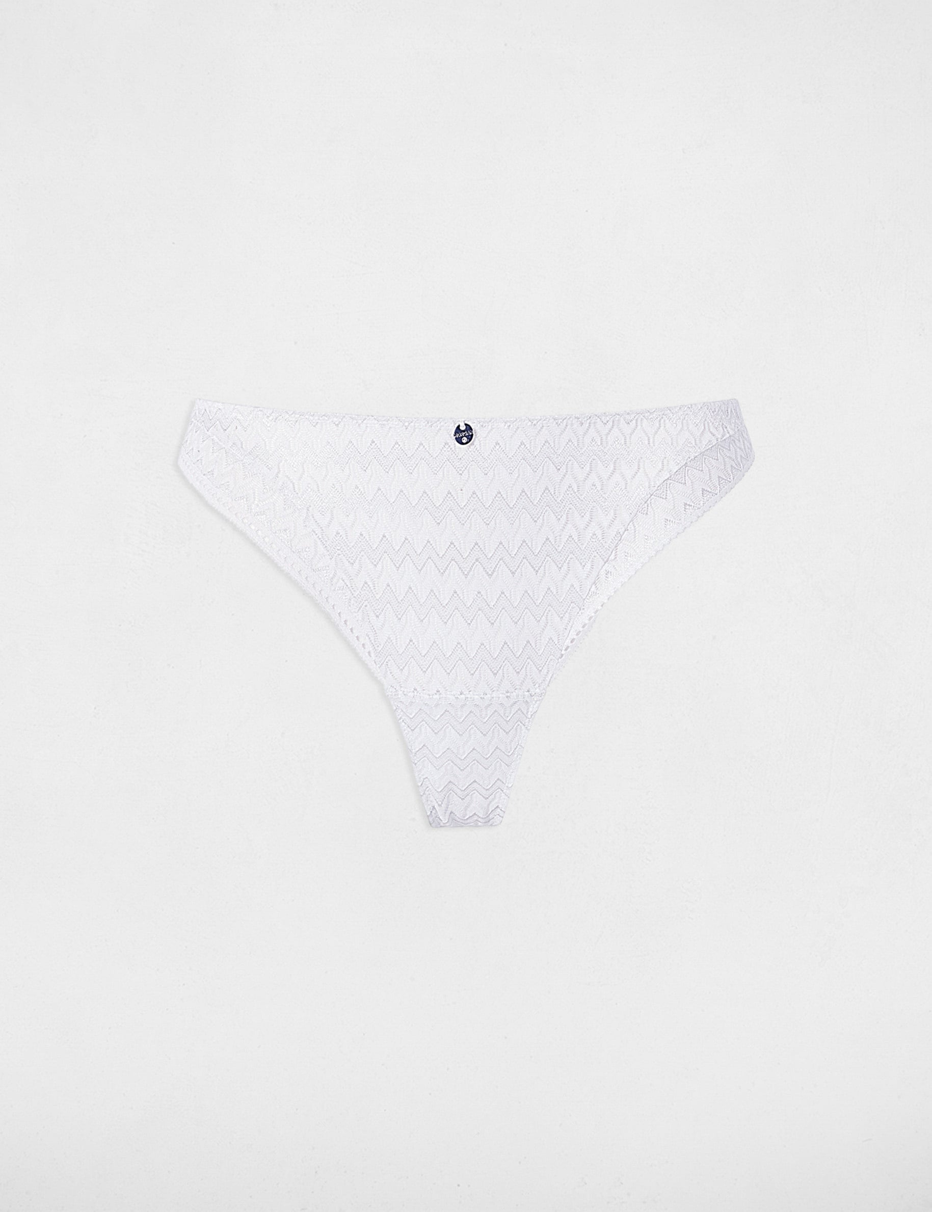 Tanga dentelle blanc femme