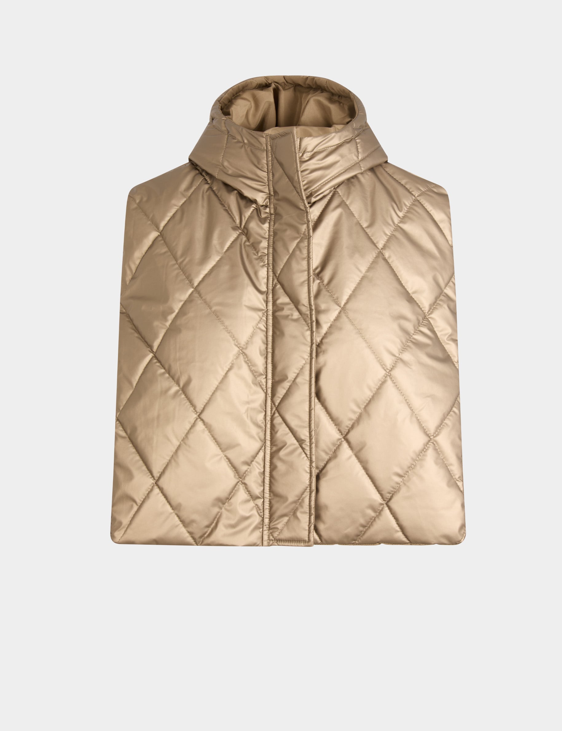 Poncho col matelass&eacute; couleur cuivre femme