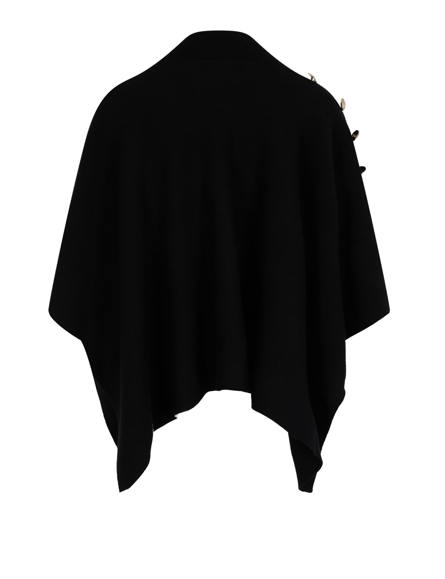 Cape avec col montant noir femme