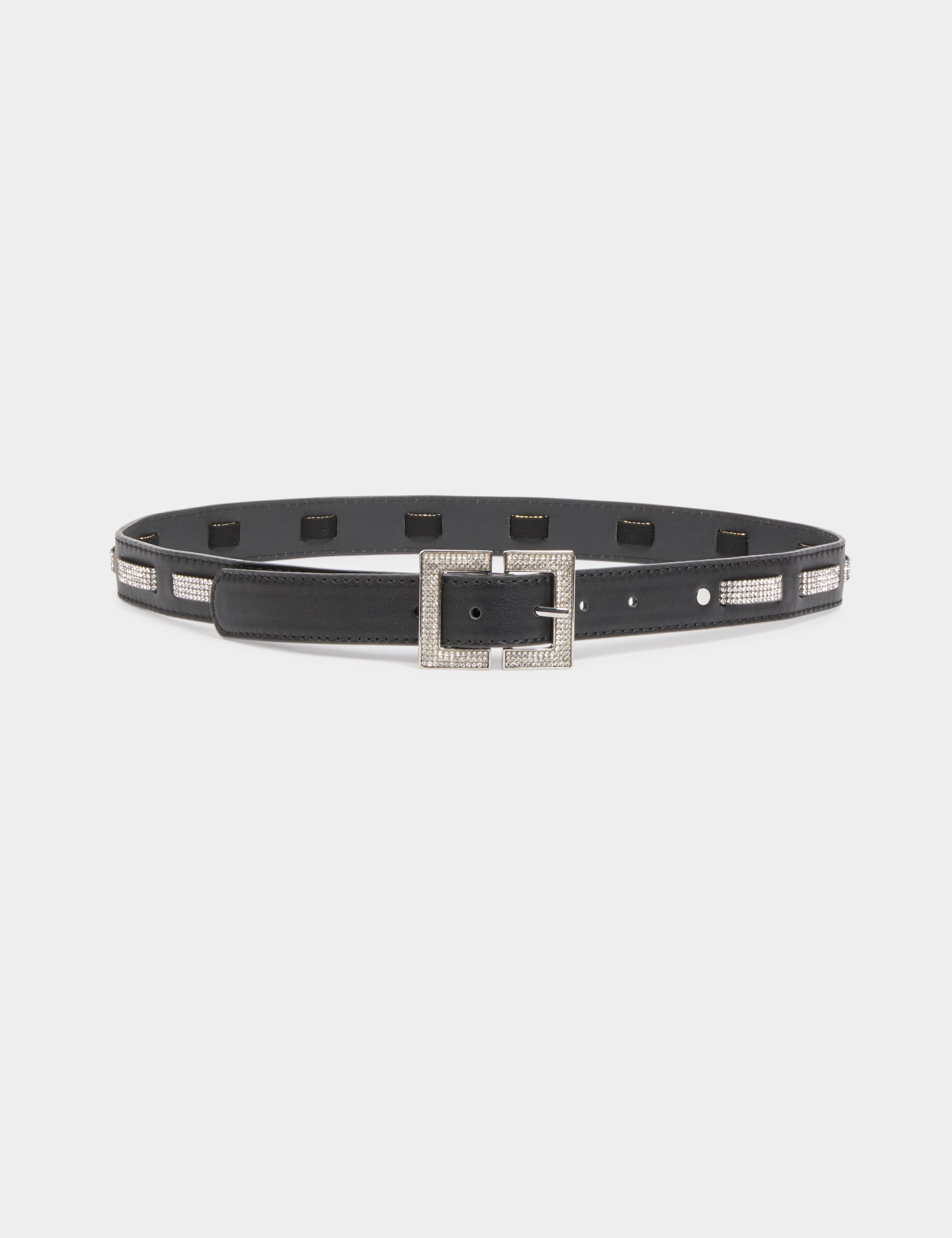 Ceinture strass noir femme