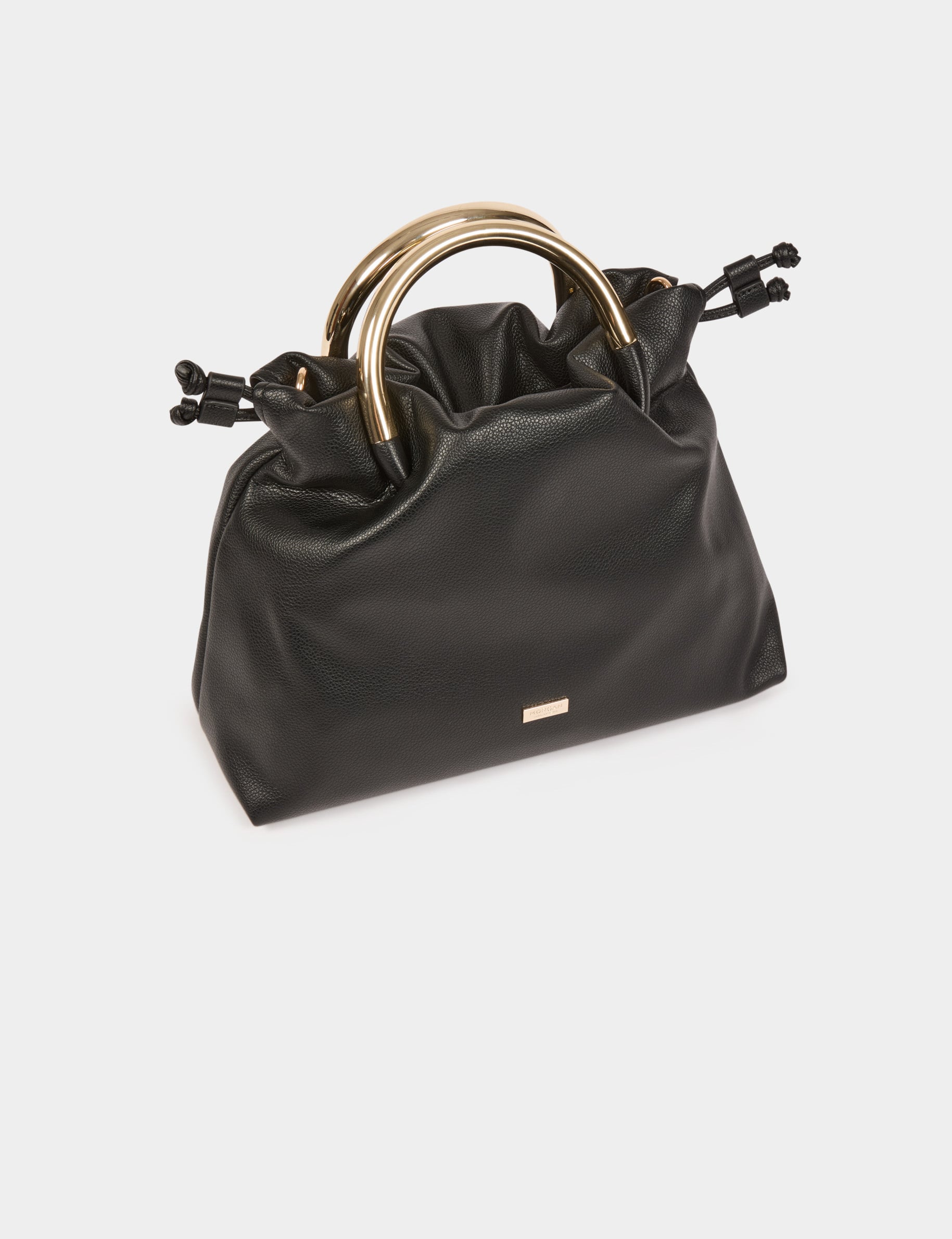 Sac anses m&eacute;talliques noir femme