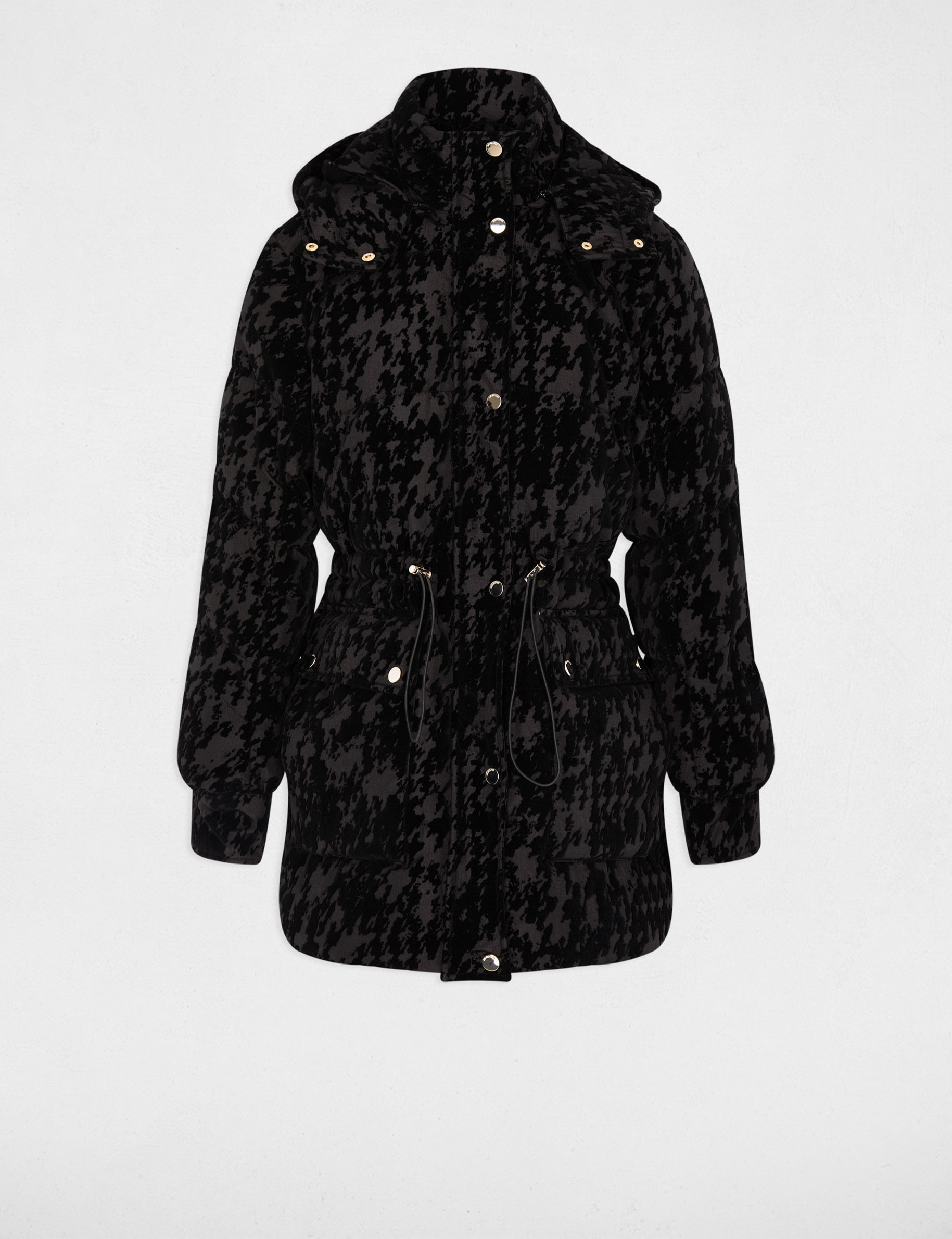 Doudoune velours noir femme