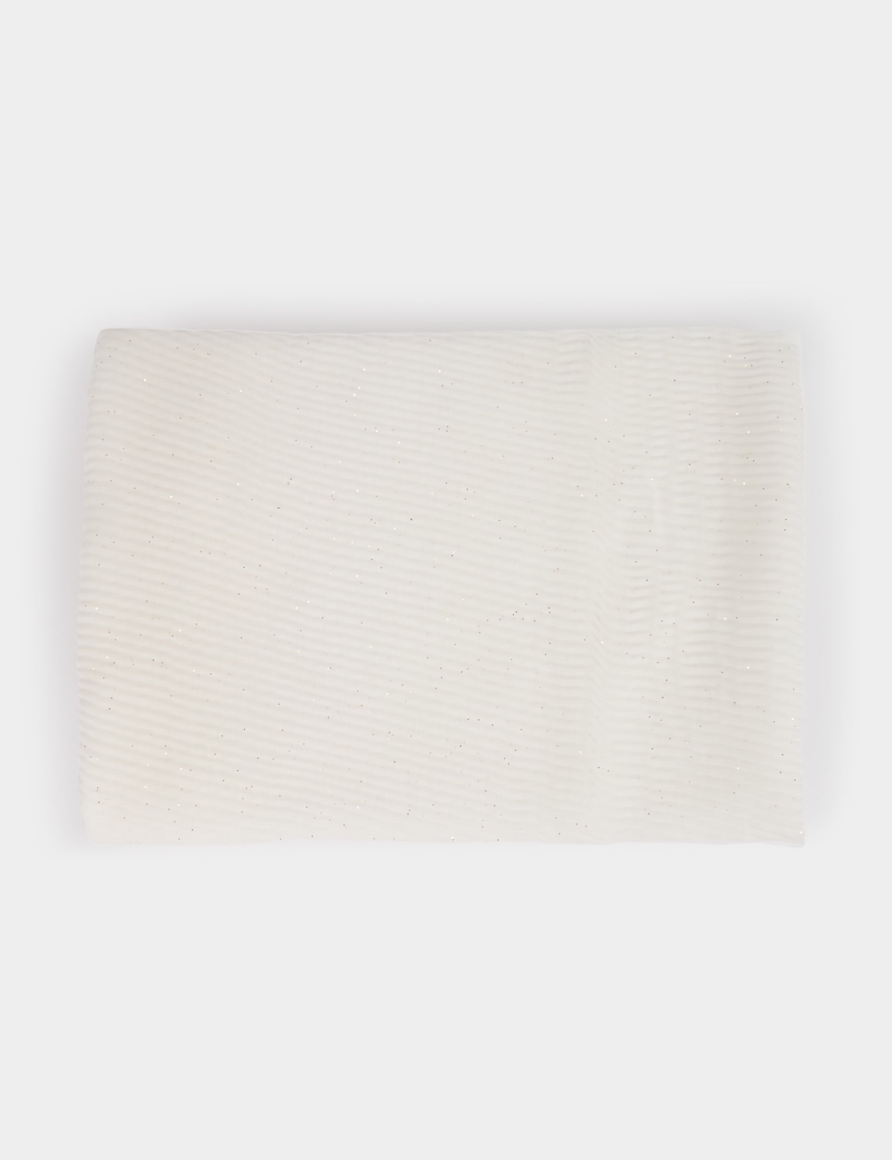 Foulard pliss&eacute; &agrave; strass blanc femme