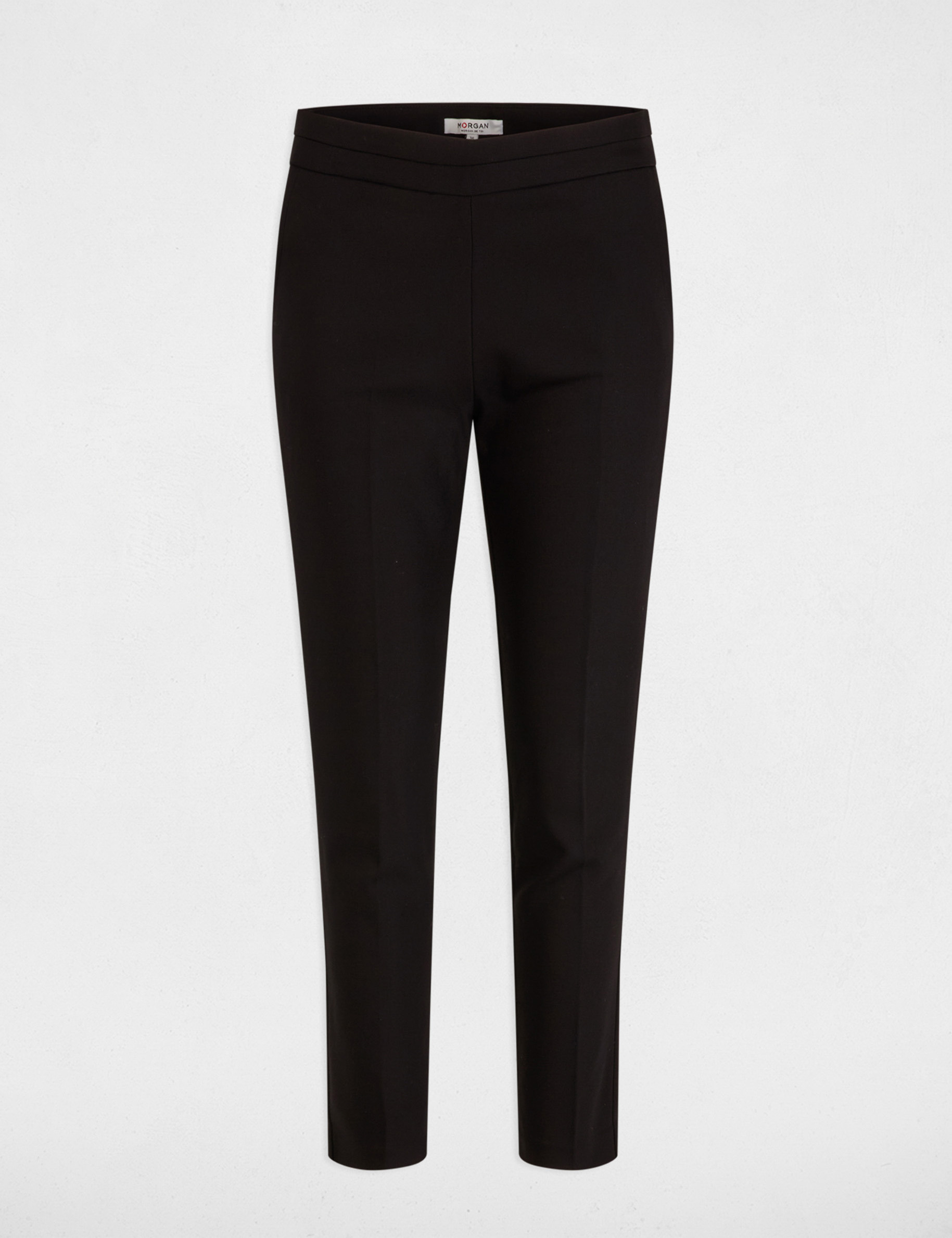 Pantalon cigarette 7/8&egrave;me noir femme