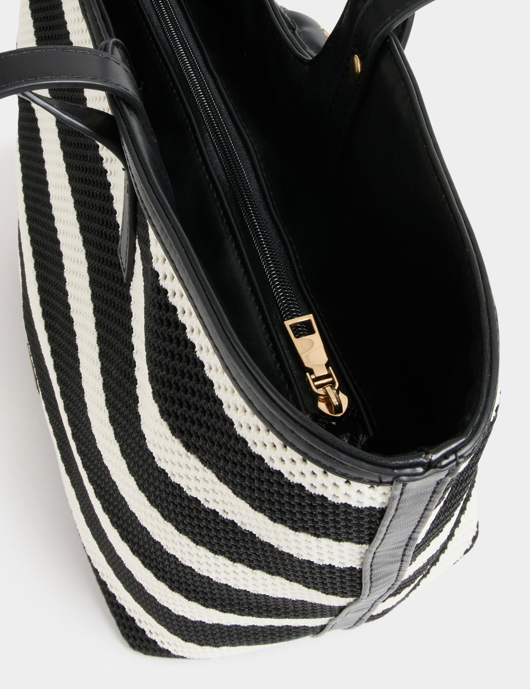 Sac cabas tiss&eacute; blanc femme