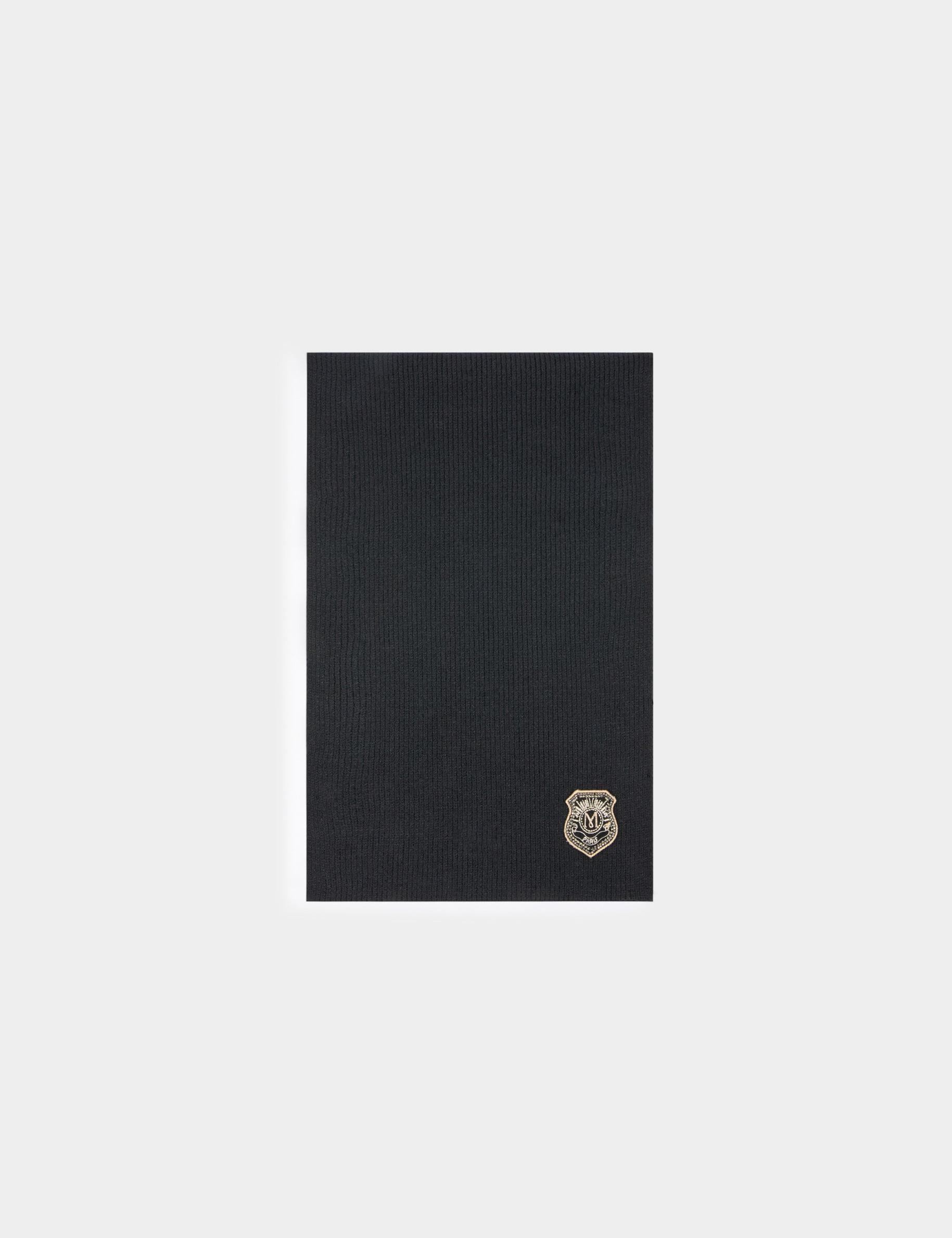 &Eacute;charpe tricot&eacute;e noir femme