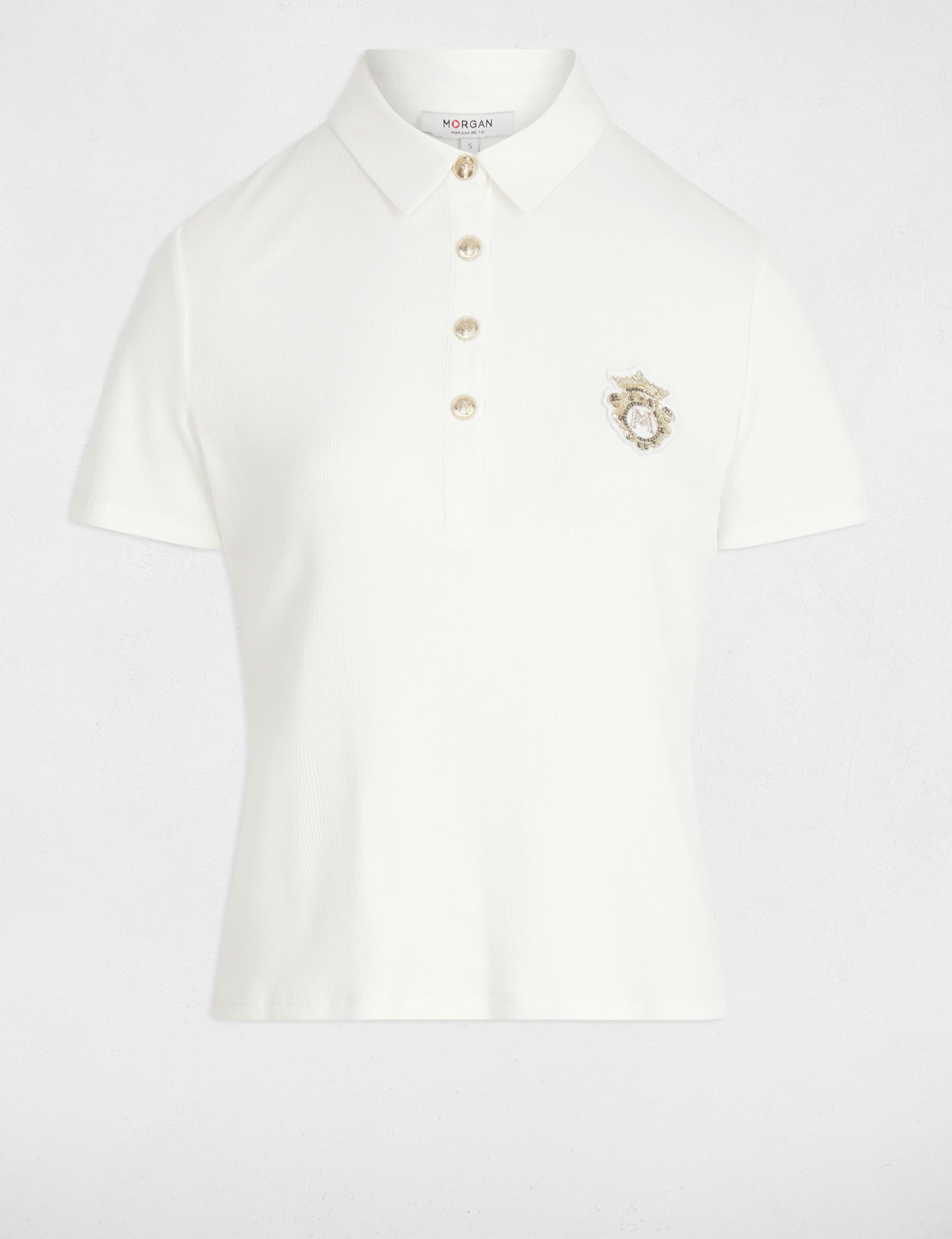 T-shirt manches courtes blanc femme