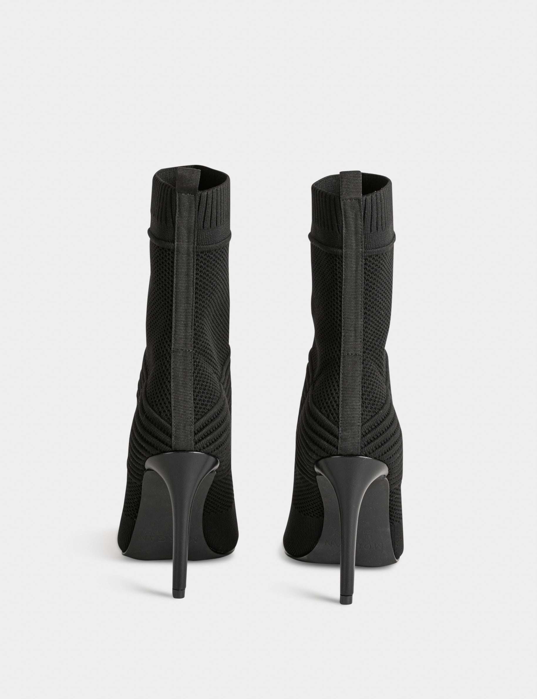 Bottines &agrave; talons aiguilles noir femme