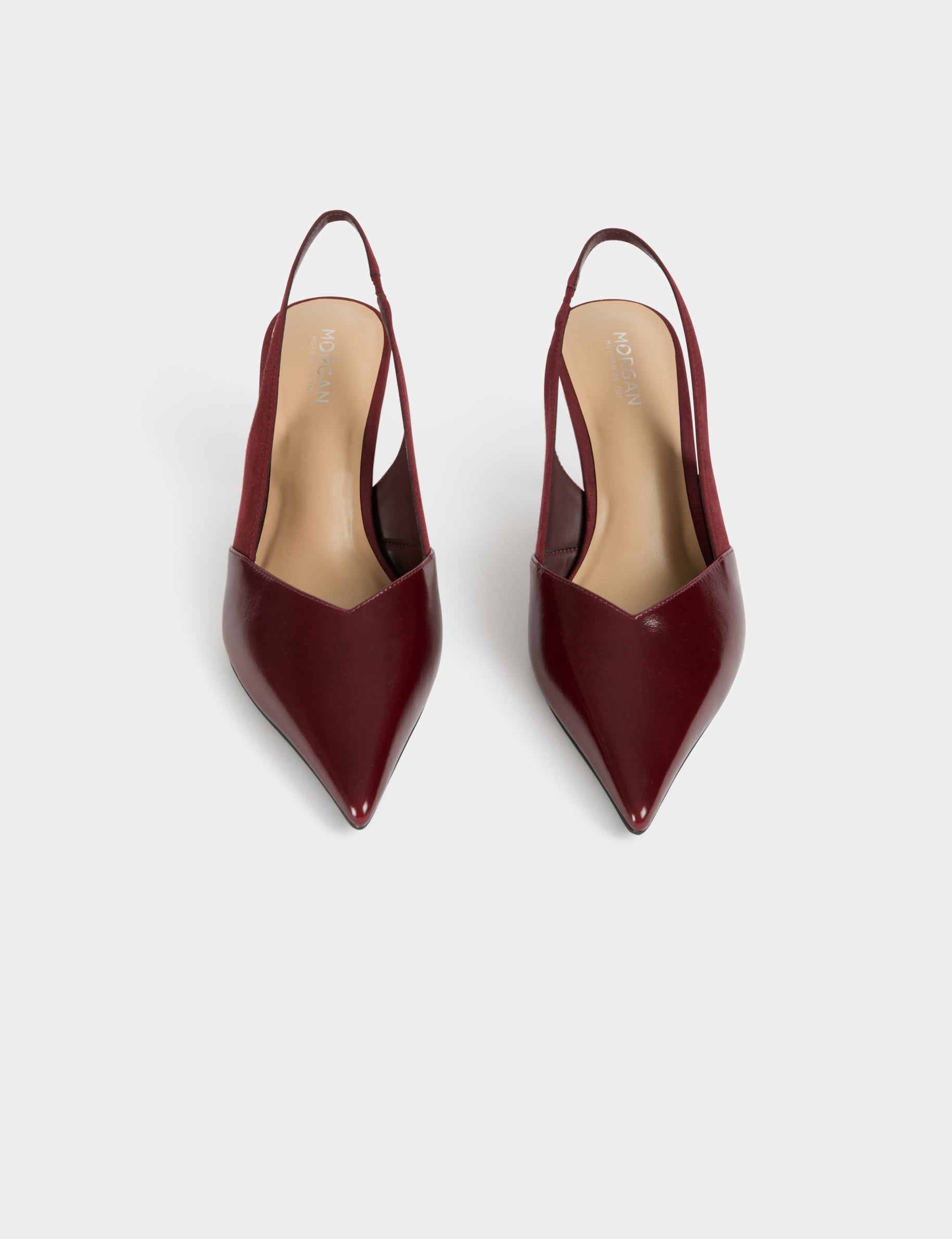 Escarpin slingback bordeaux femme